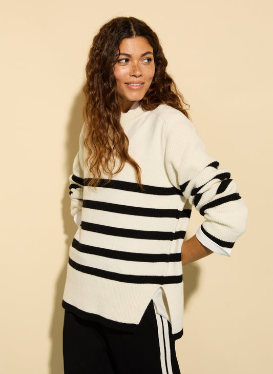 Fleur Striped Wool Blend Jumper