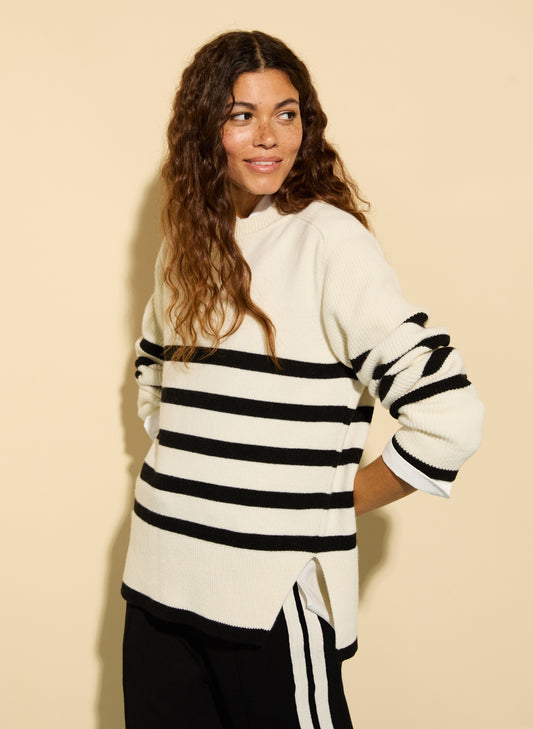 Fleur Striped Wool Blend Jumper