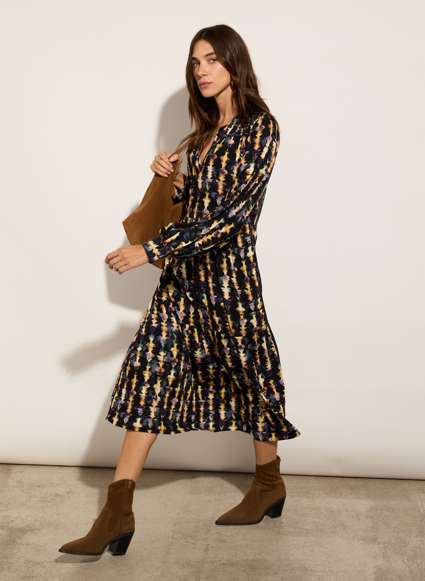 Kalina Printed Midi Dress