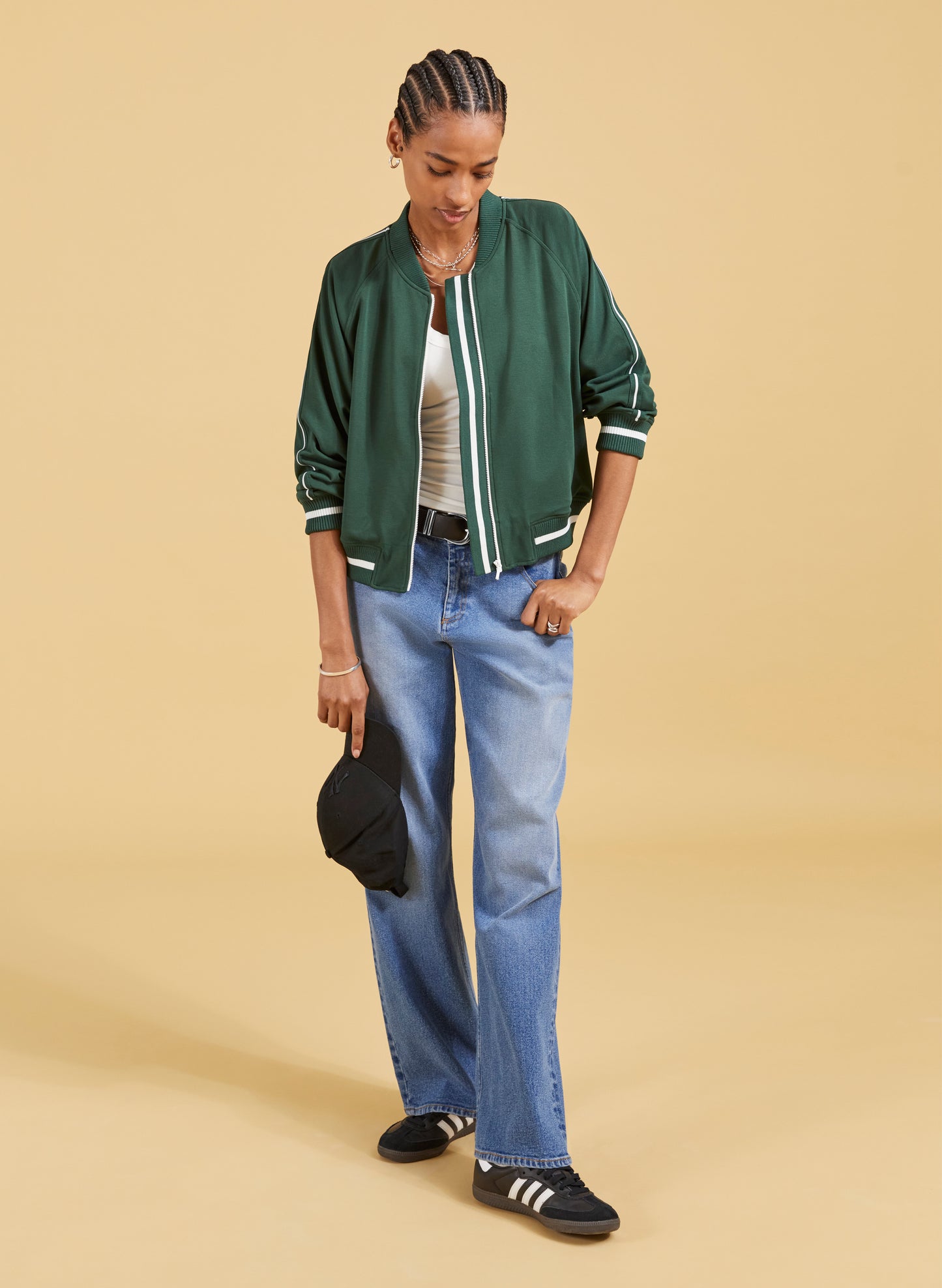 Gretchen Cropped Bomber Jacket