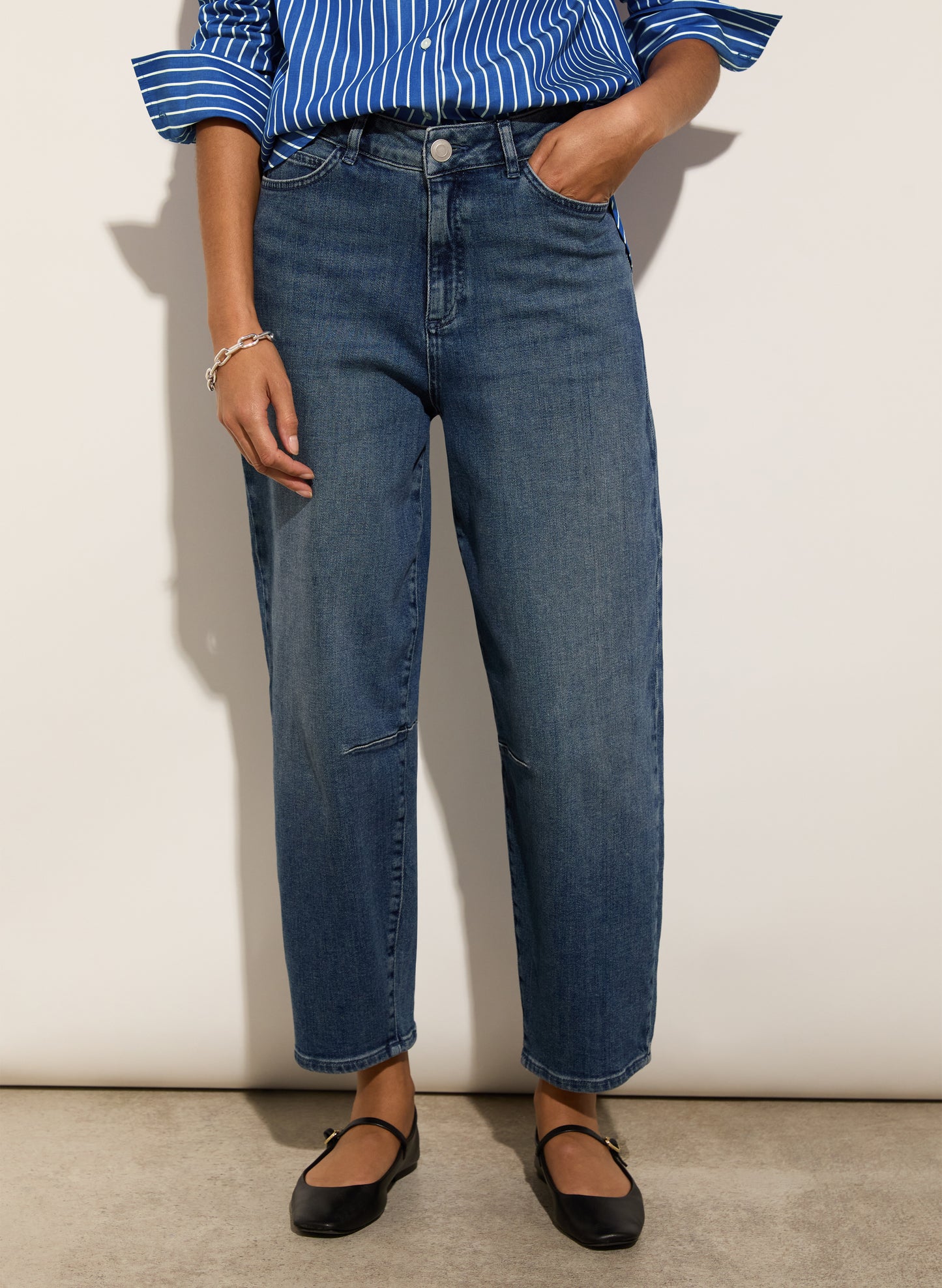 Nixi Organic Cotton Stretch Denim Barrel Jeans