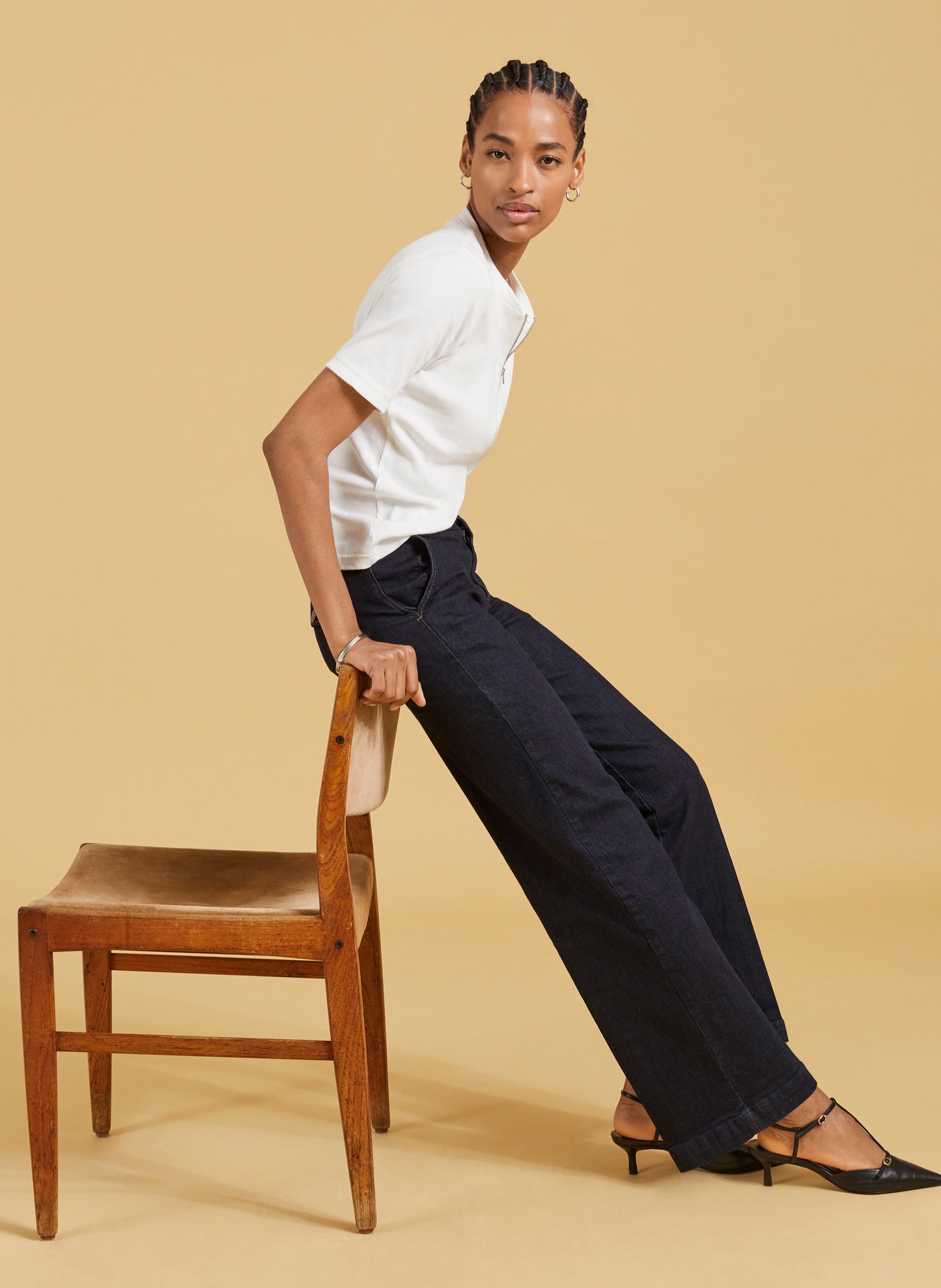 Margot Organic Cotton Stretch Wide Leg Jeans