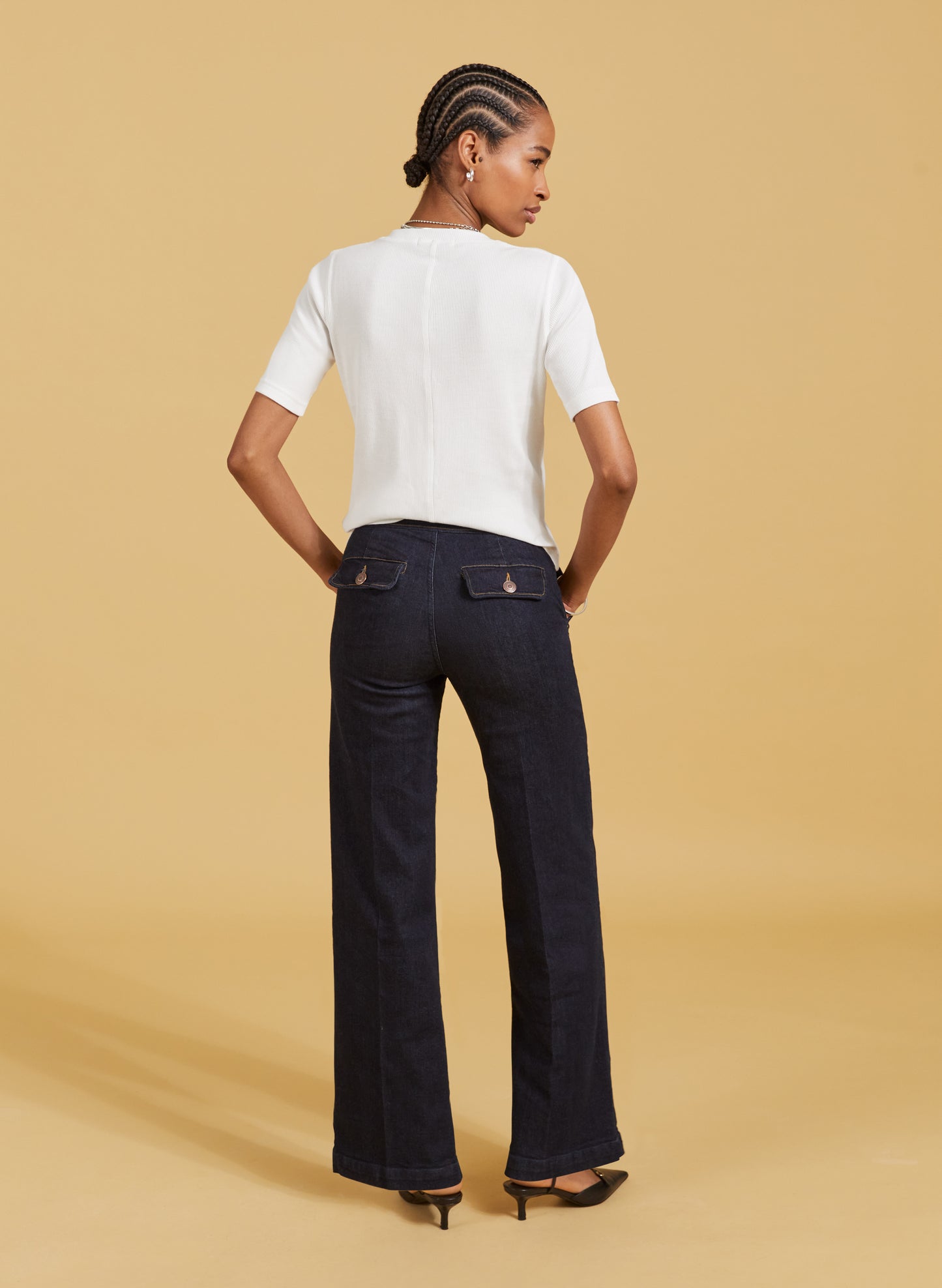 Margot Organic Cotton Stretch Wide Leg Jeans