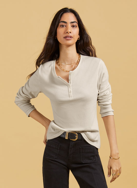 Organic Cotton Henley Top