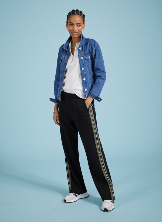 Marjorie Side Stripe Ponte Trousers