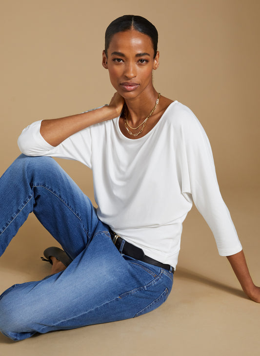 Spenser Relaxed Boat Neck Top