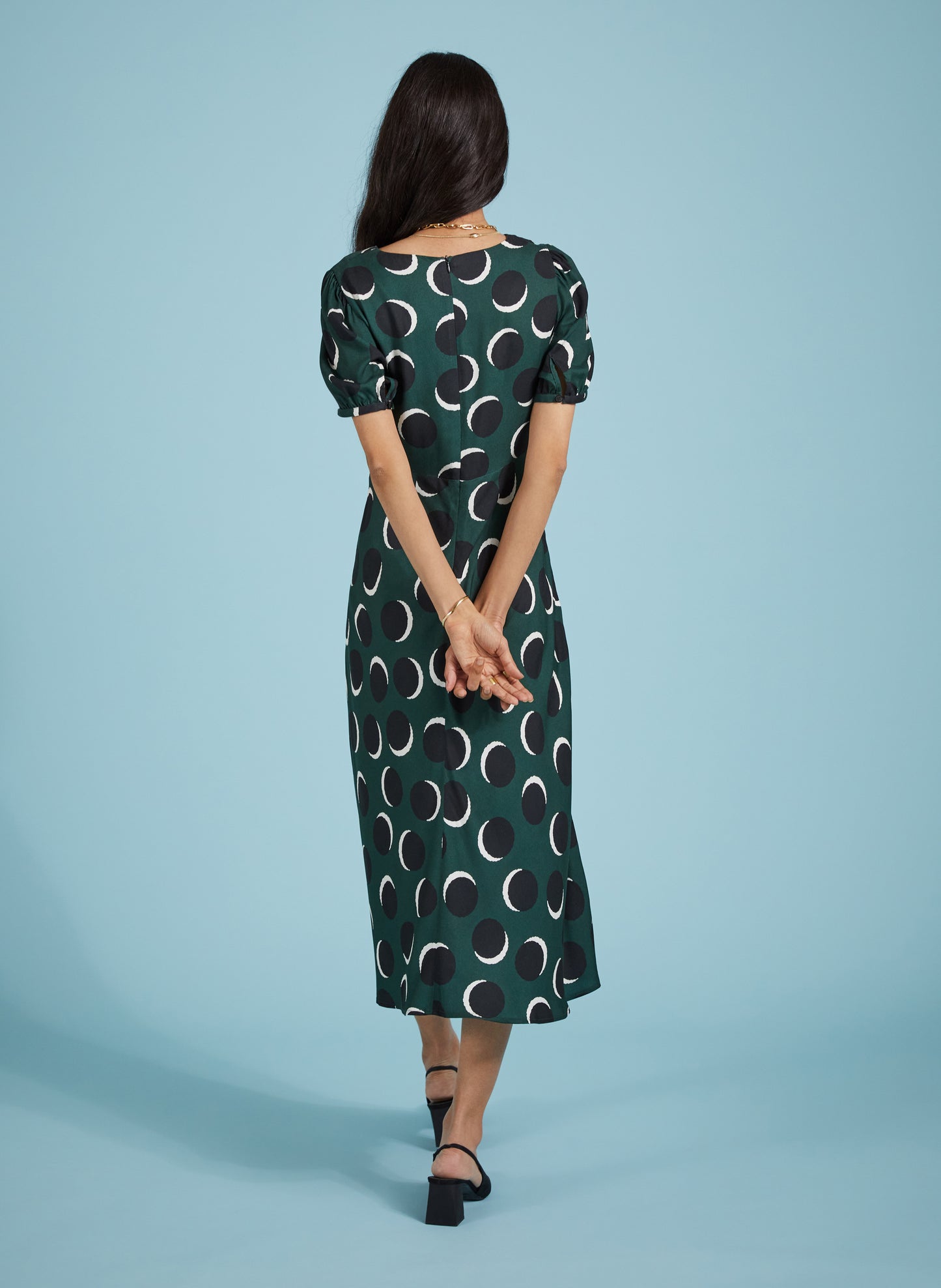 Kaydence Printed Midi Tea Dress with Livaeco