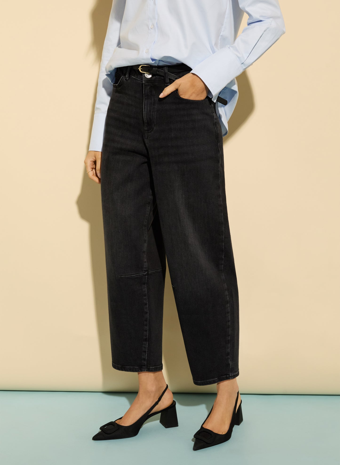 Nixi Organic Stretch Denim Barrel Jeans