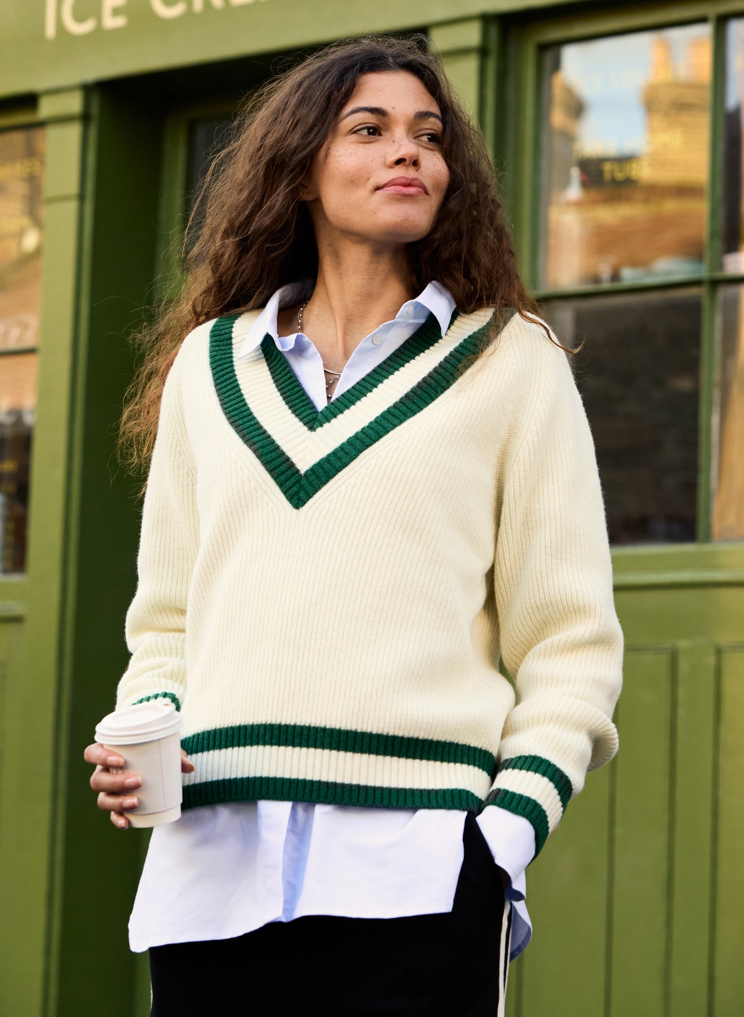 Kertinker Wool Blend Cricket Jumper