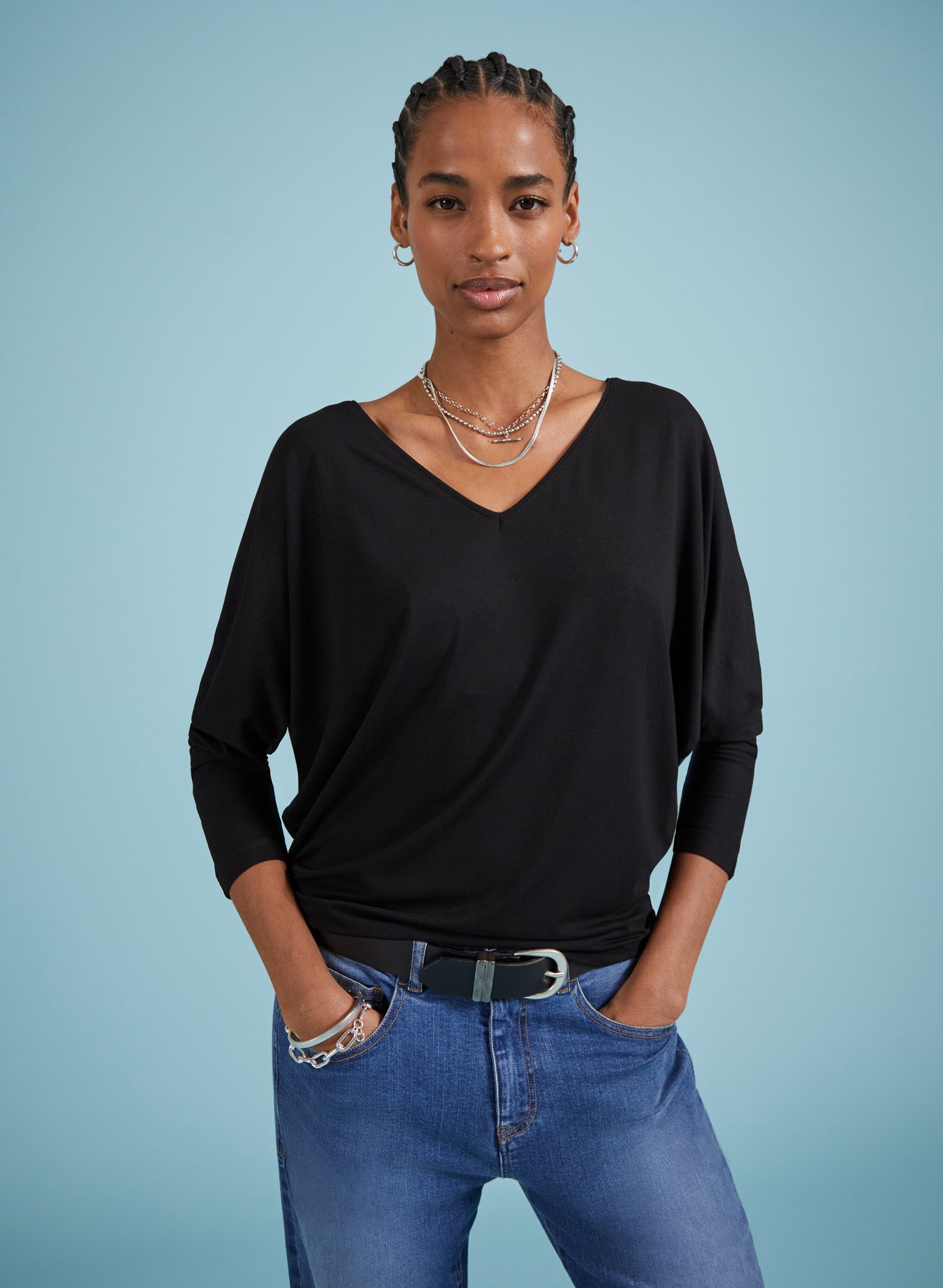 Ella Relaxed V-Neck Top