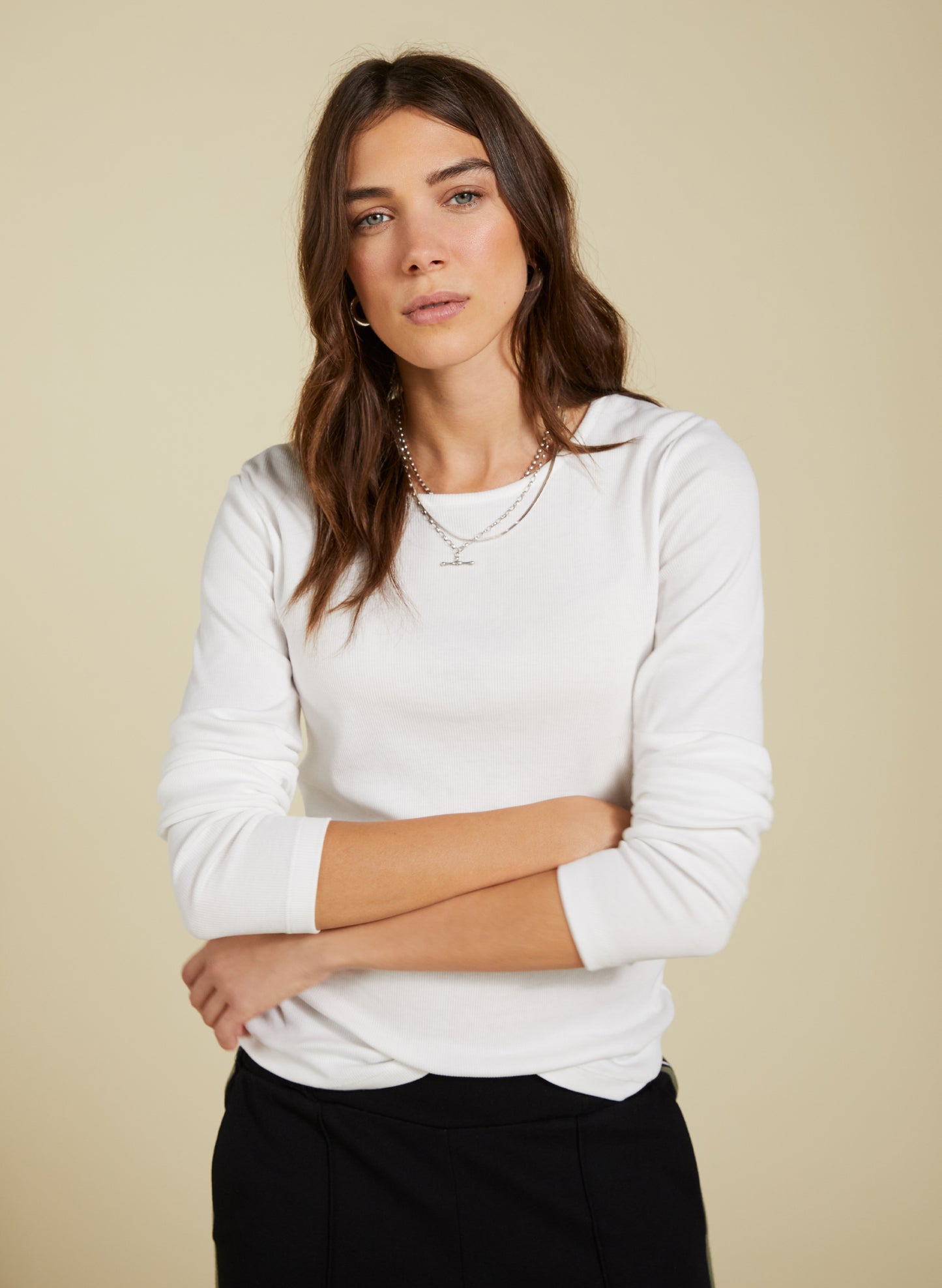 Krystea Luxe Crew Neck Top