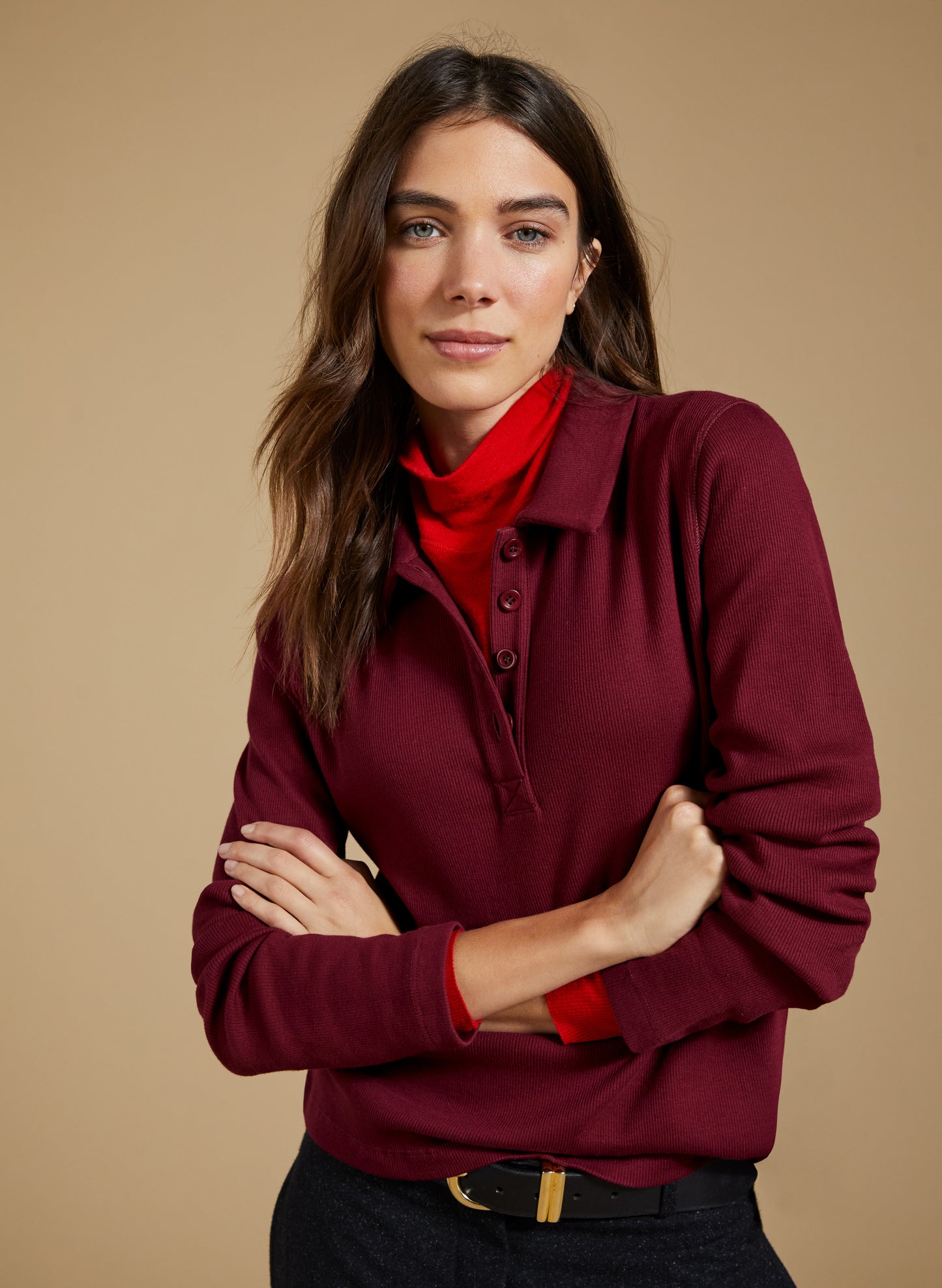 Luanne Organic Cotton Collar Top