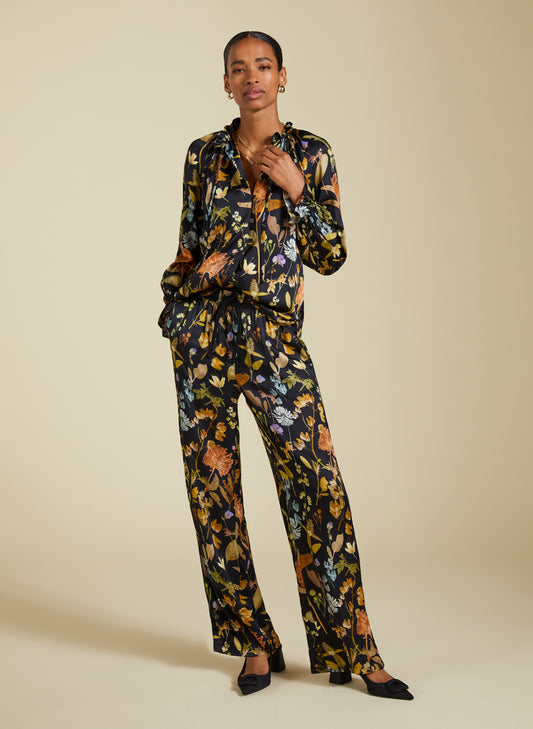 Mandy Printed Satin Trousers