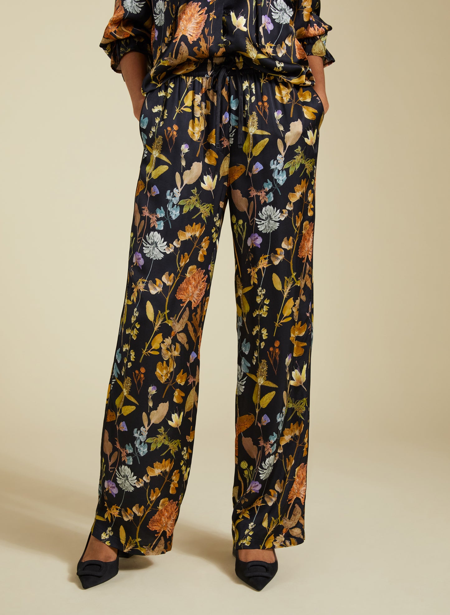 Mandy Printed Satin Trousers