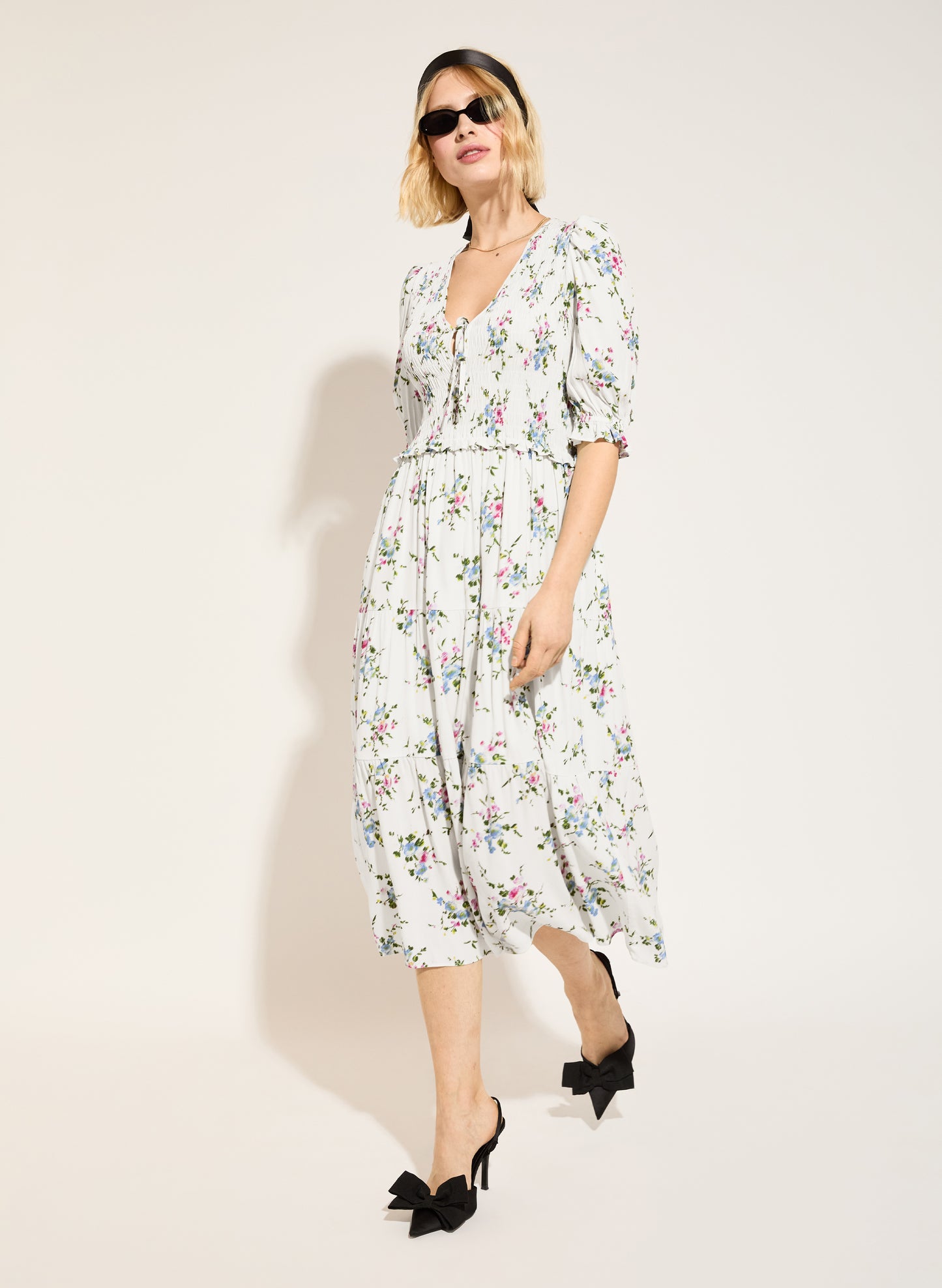 Melania Smock Midi Dress