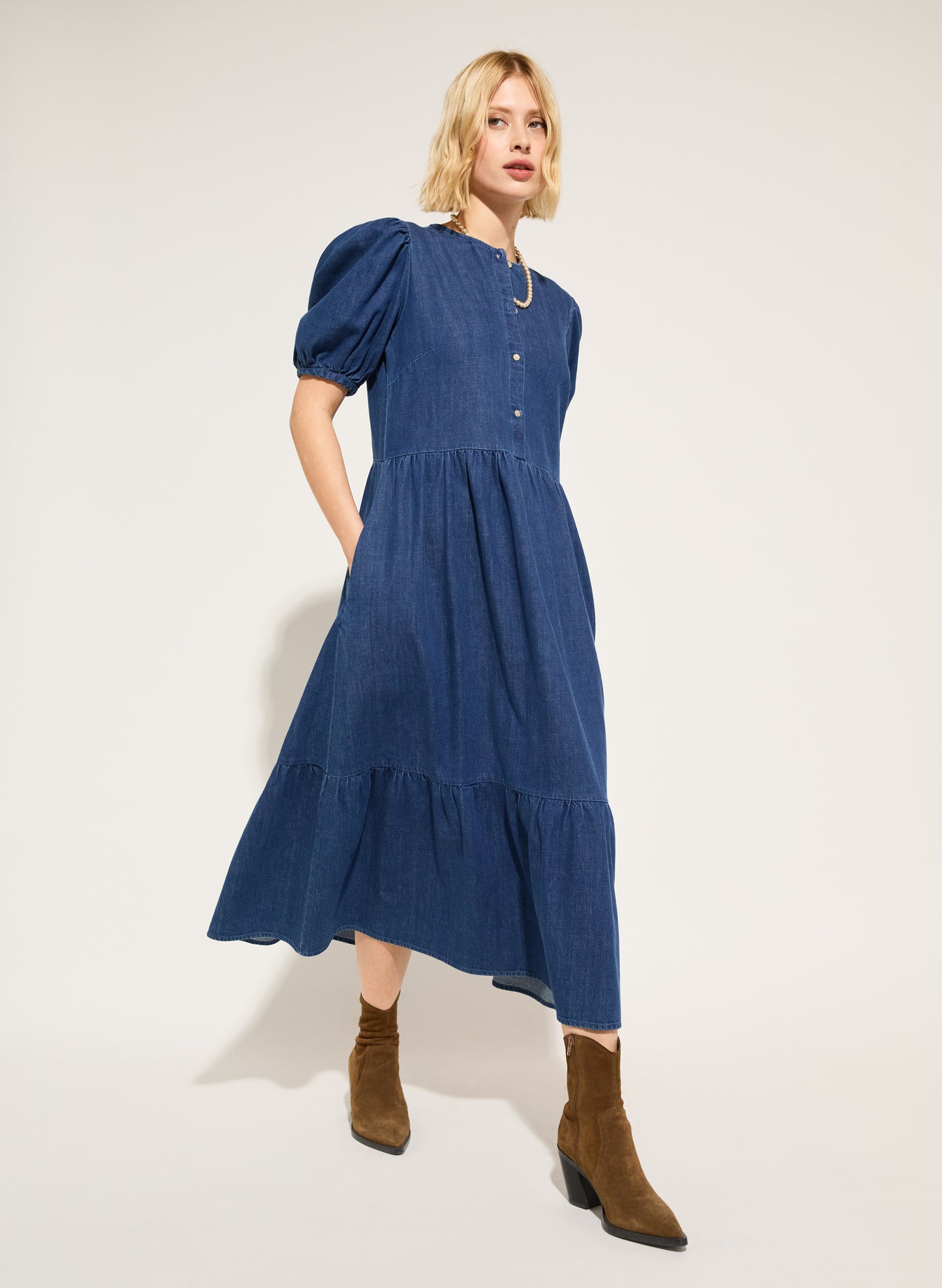 Clementina Denim Midi Dress