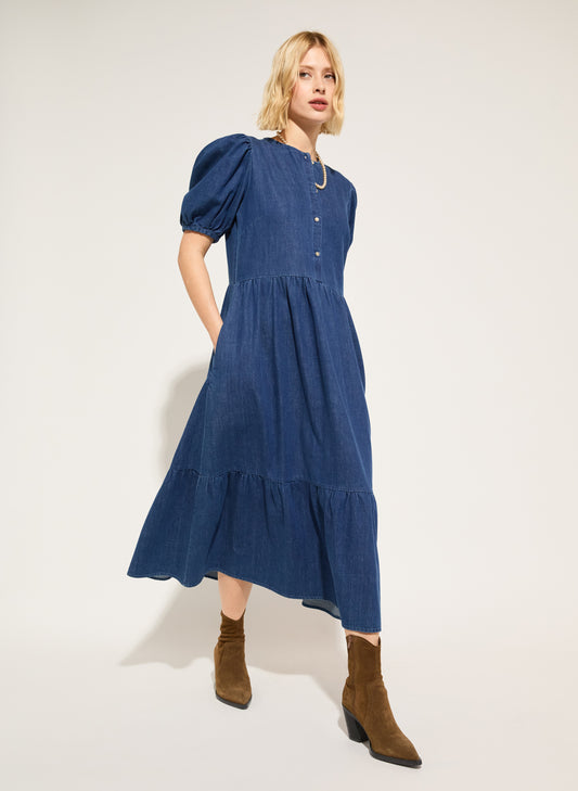 Clementina Denim Midi Dress