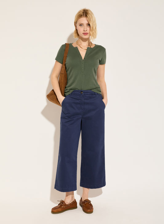 Brielle Organic Cotton Wide Leg Trousers