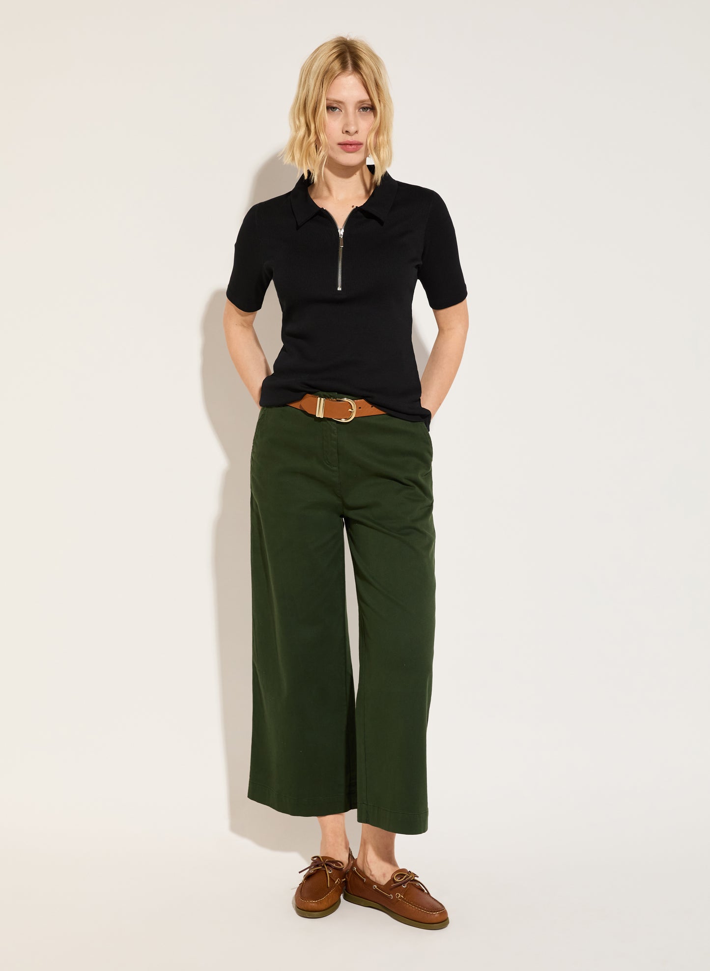 Brielle Organic Cotton Wide Leg Trousers