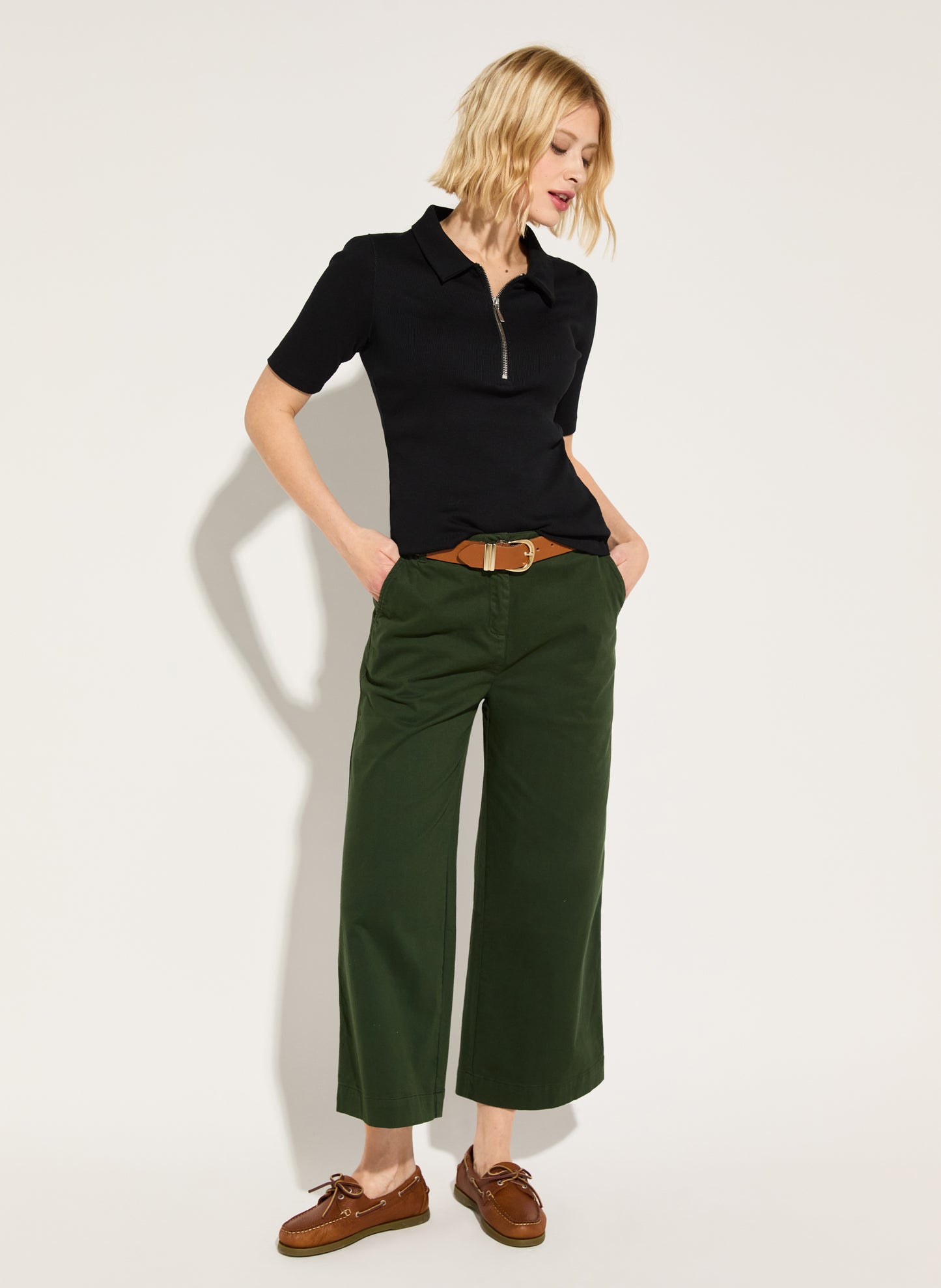 Brielle Organic Cotton Wide Leg Trousers