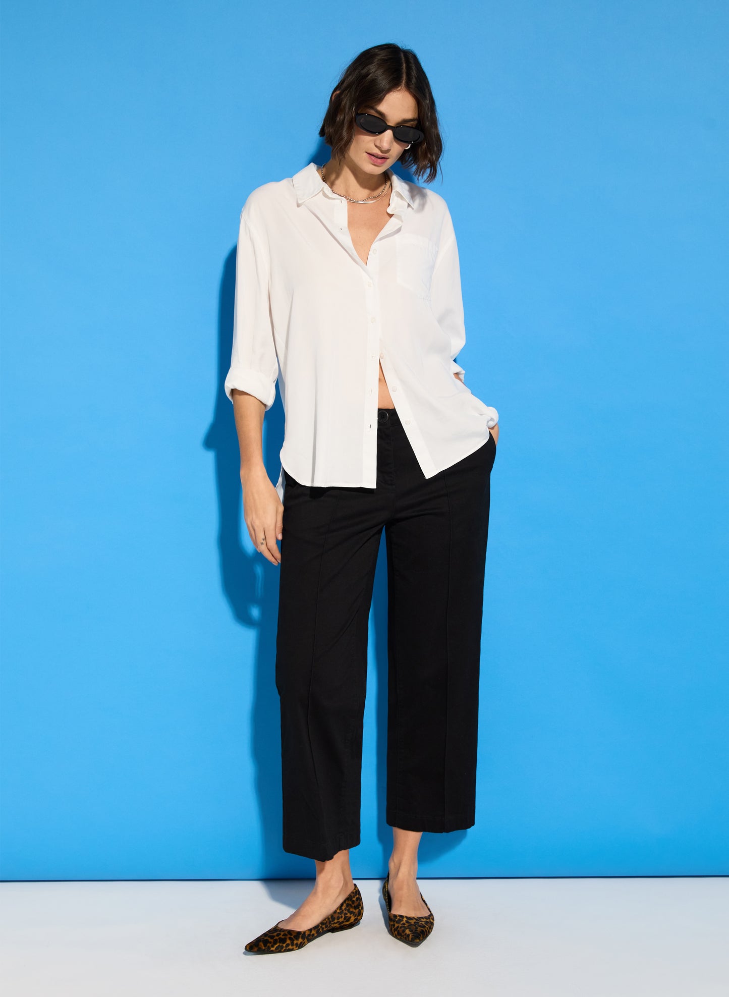 Taylor Organic Cotton Cropped Trousers