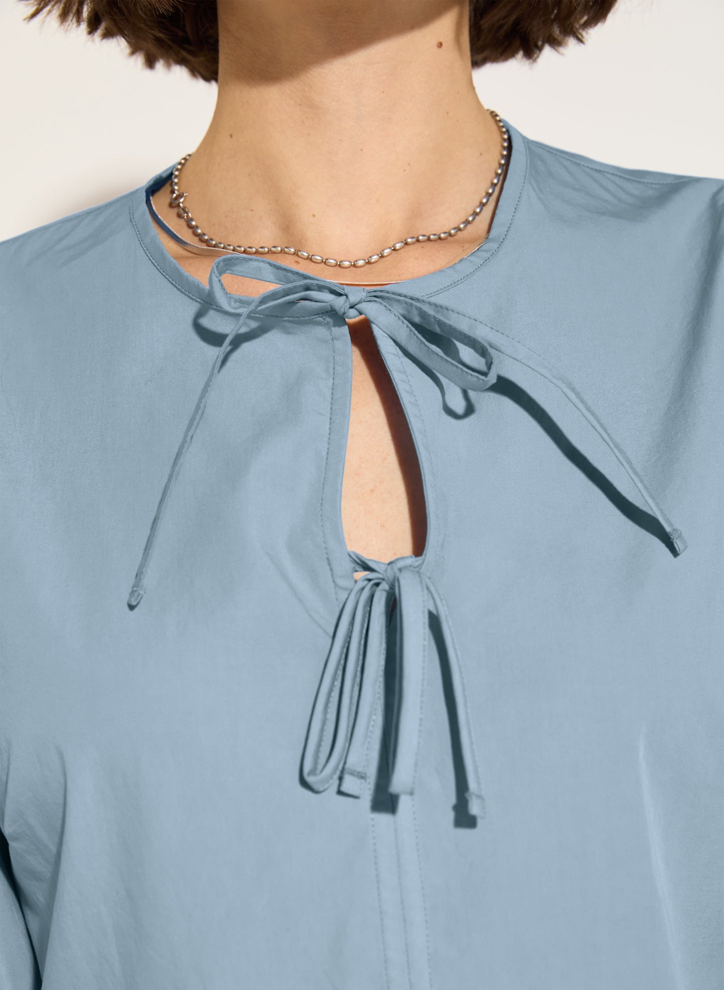 Azura Organic Cotton Tie Detail Blouse