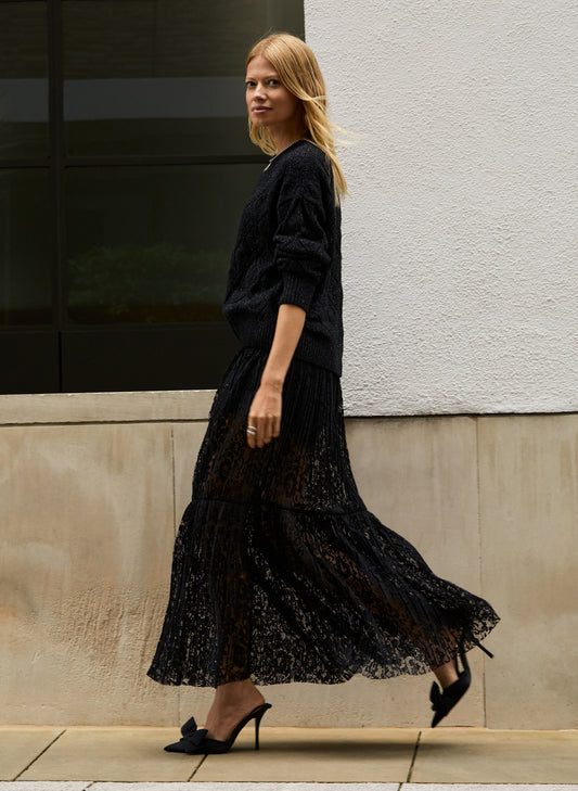 Alice Recycled Lace Midi Skirt