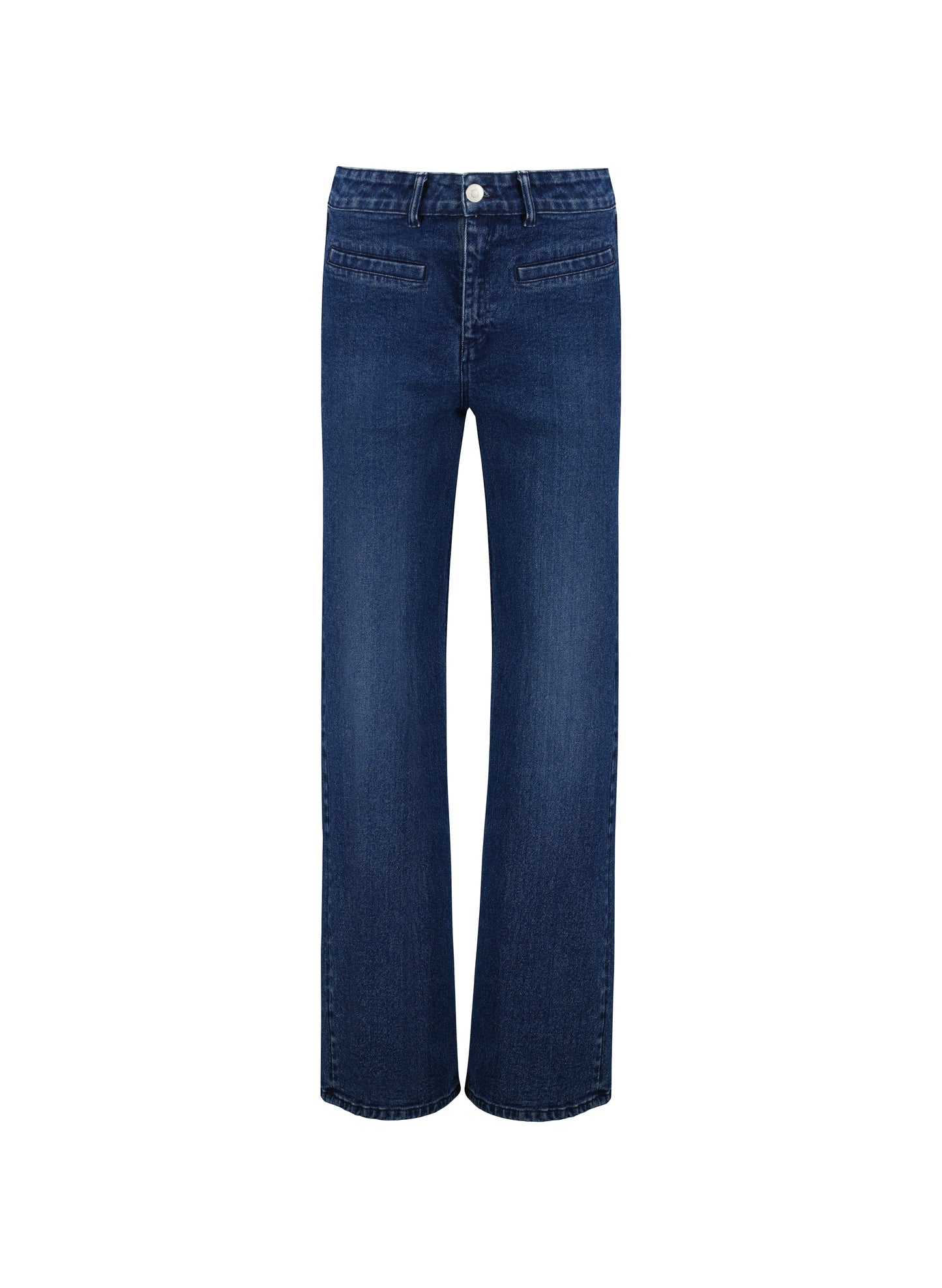 Organic Stretch Cotton Pocket Wide Leg Jeans