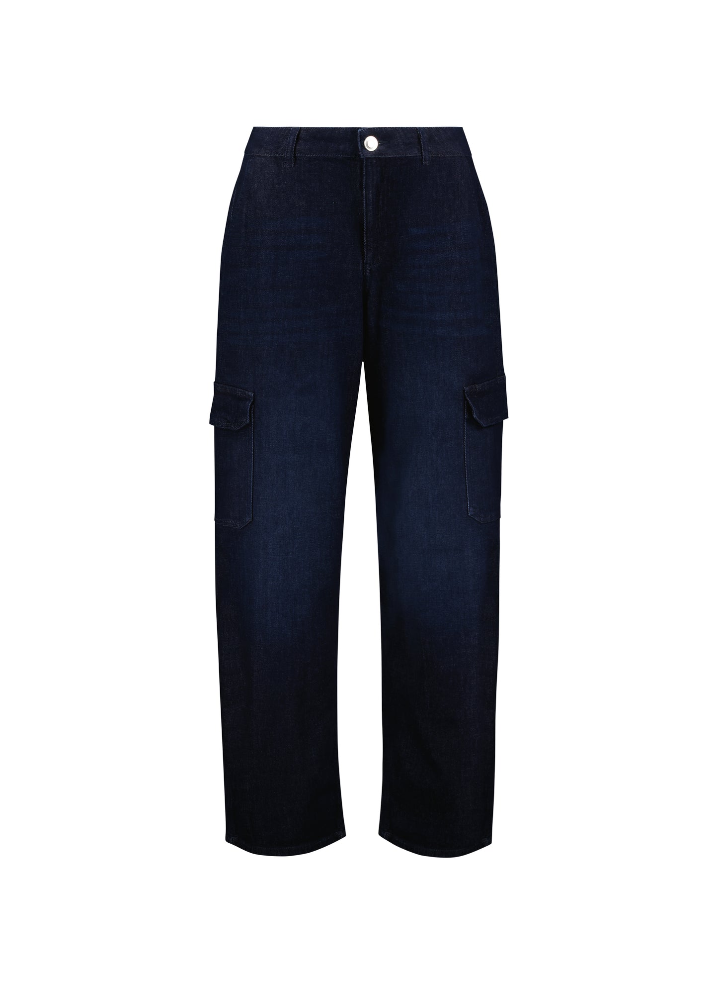 Organic Stretch Cotton Wide Leg Cargo Jeans