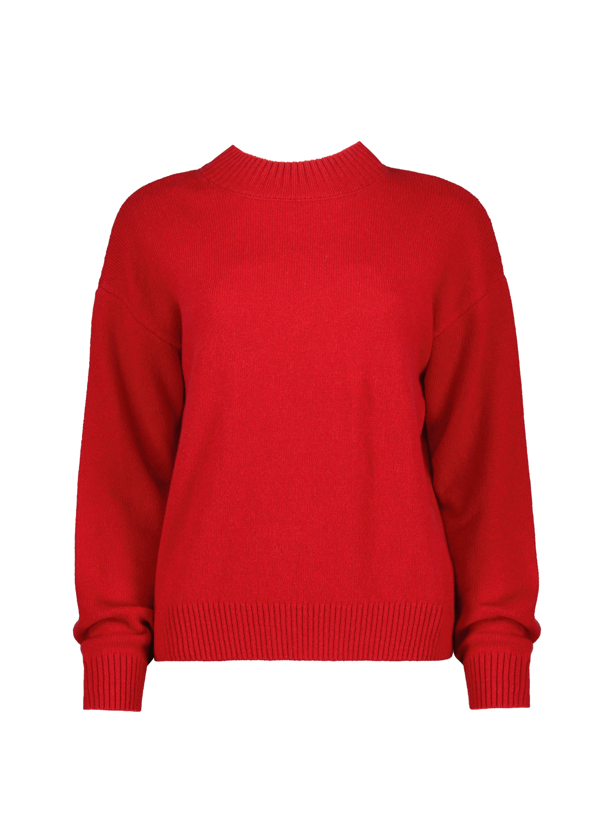 Red wool jumper on sale ladies