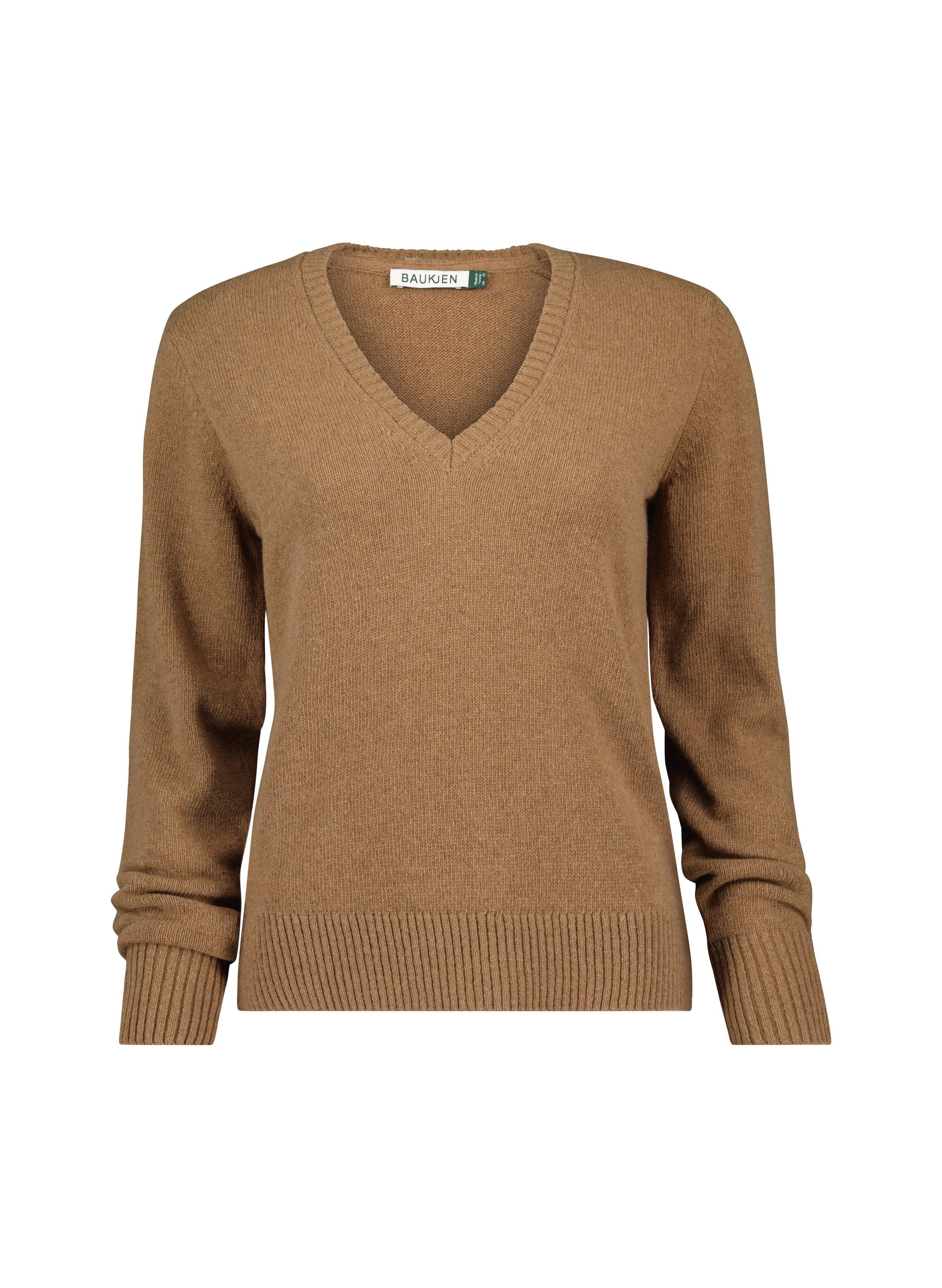 Camel v neck jumper hotsell