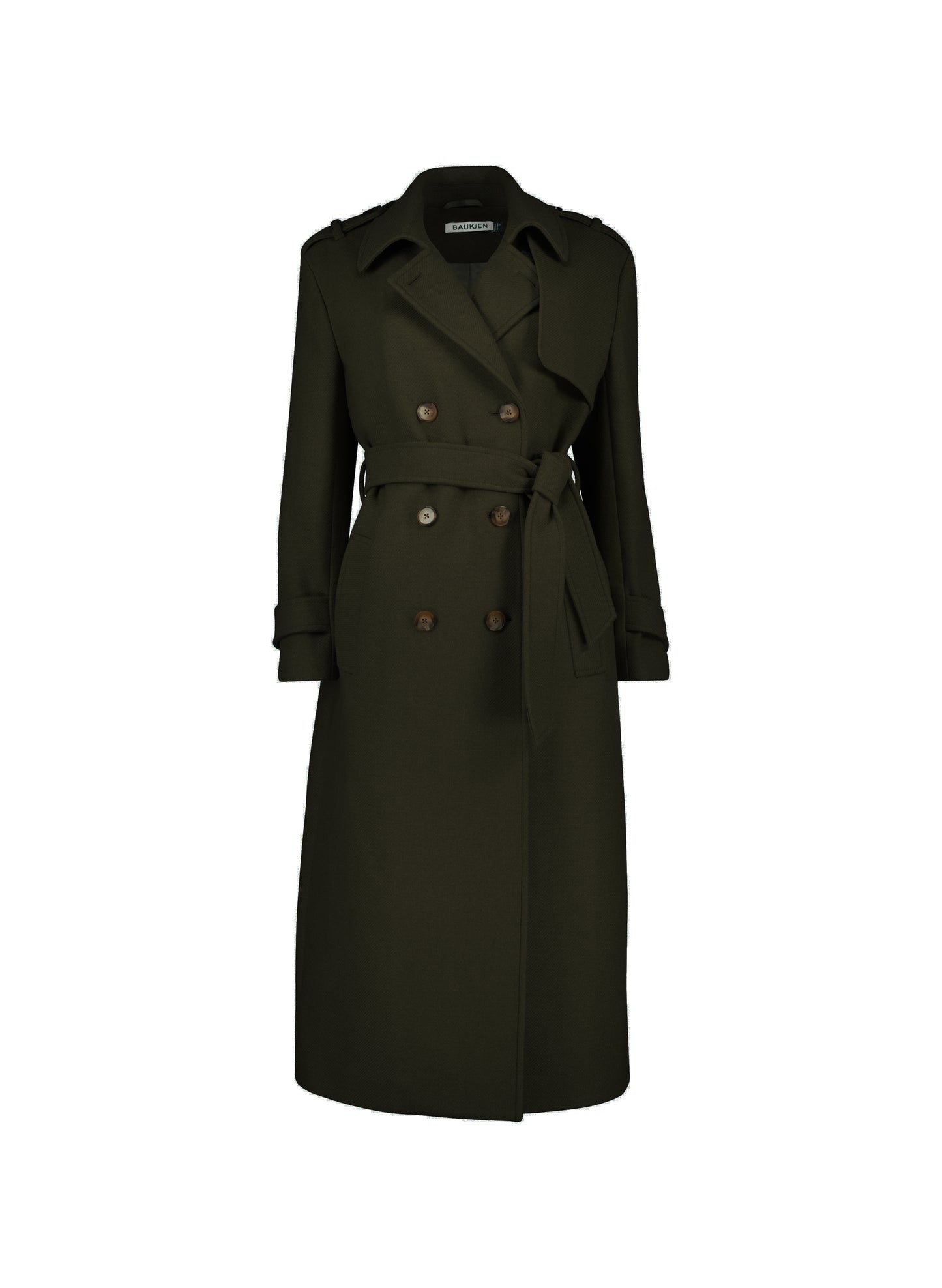 Ingrid Belted Wool Trench Coat