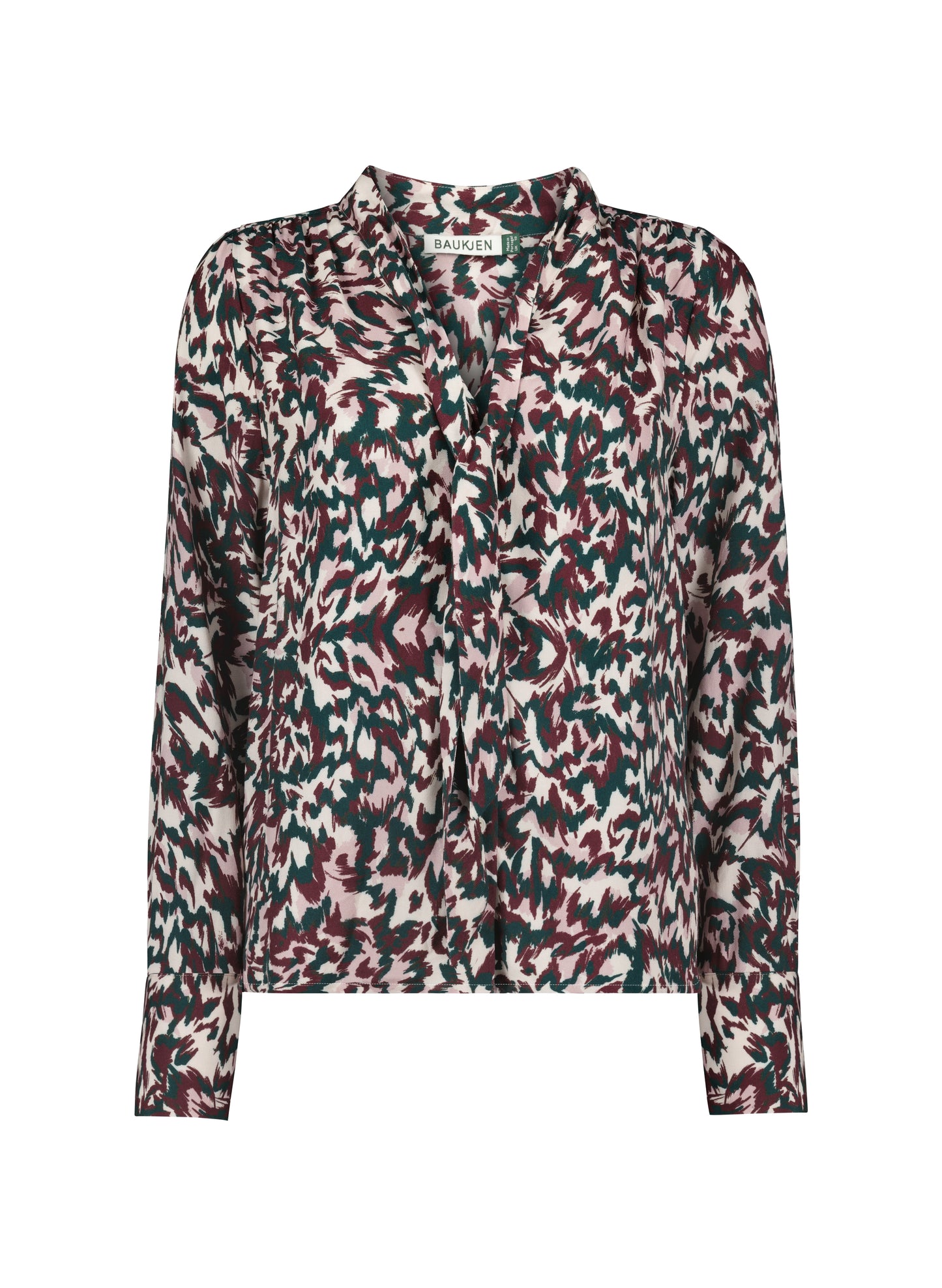 Effie Printed Tie Neck Blouse