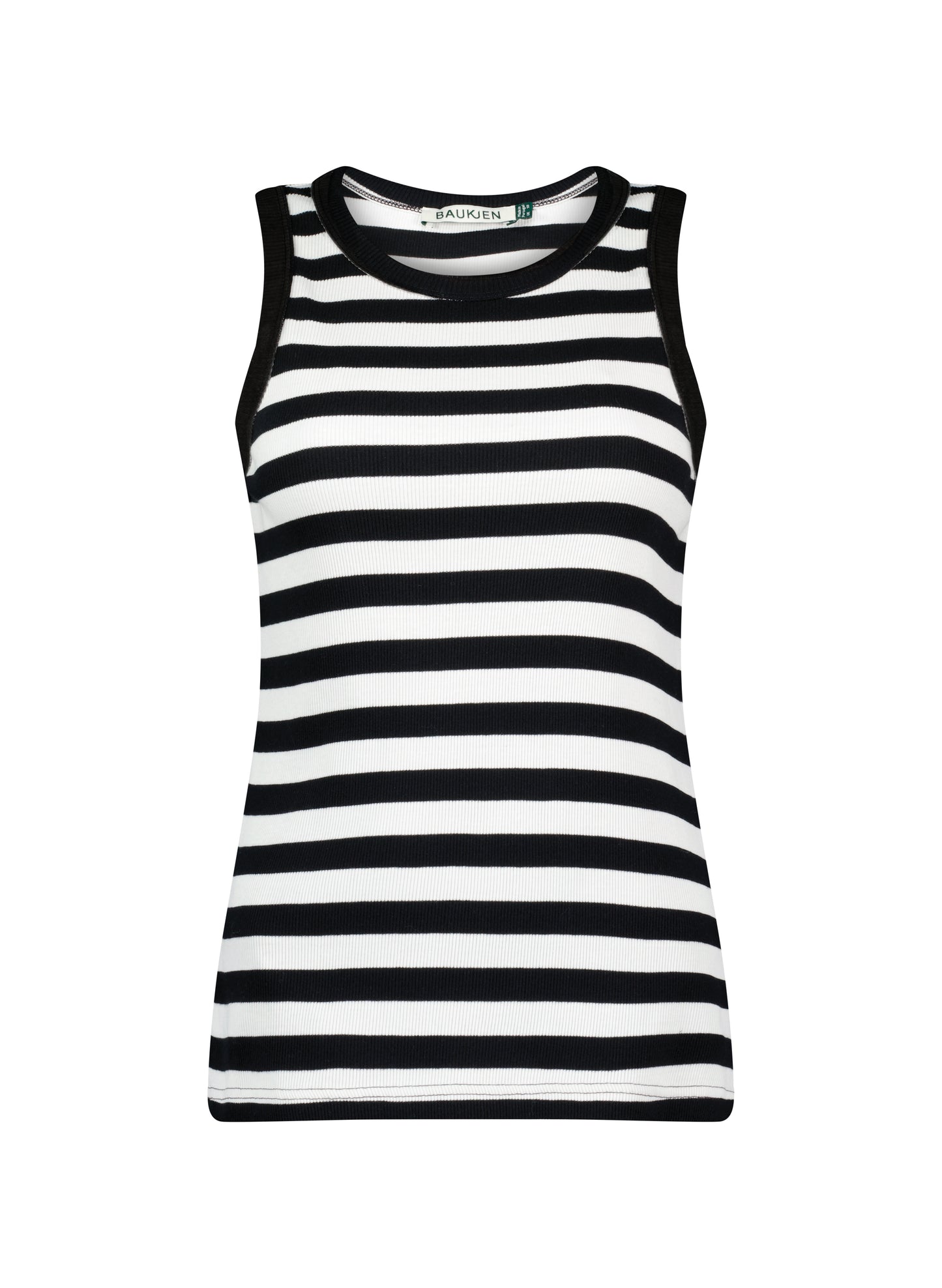 Baukjen Essentials Organic Cotton Rib Tank - Caviar Black & Soft White ...