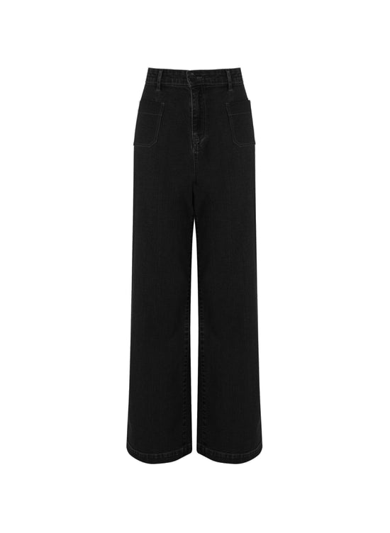 Lou Organic Cotton Stretch Jeans - Caviar Black | Baukjen