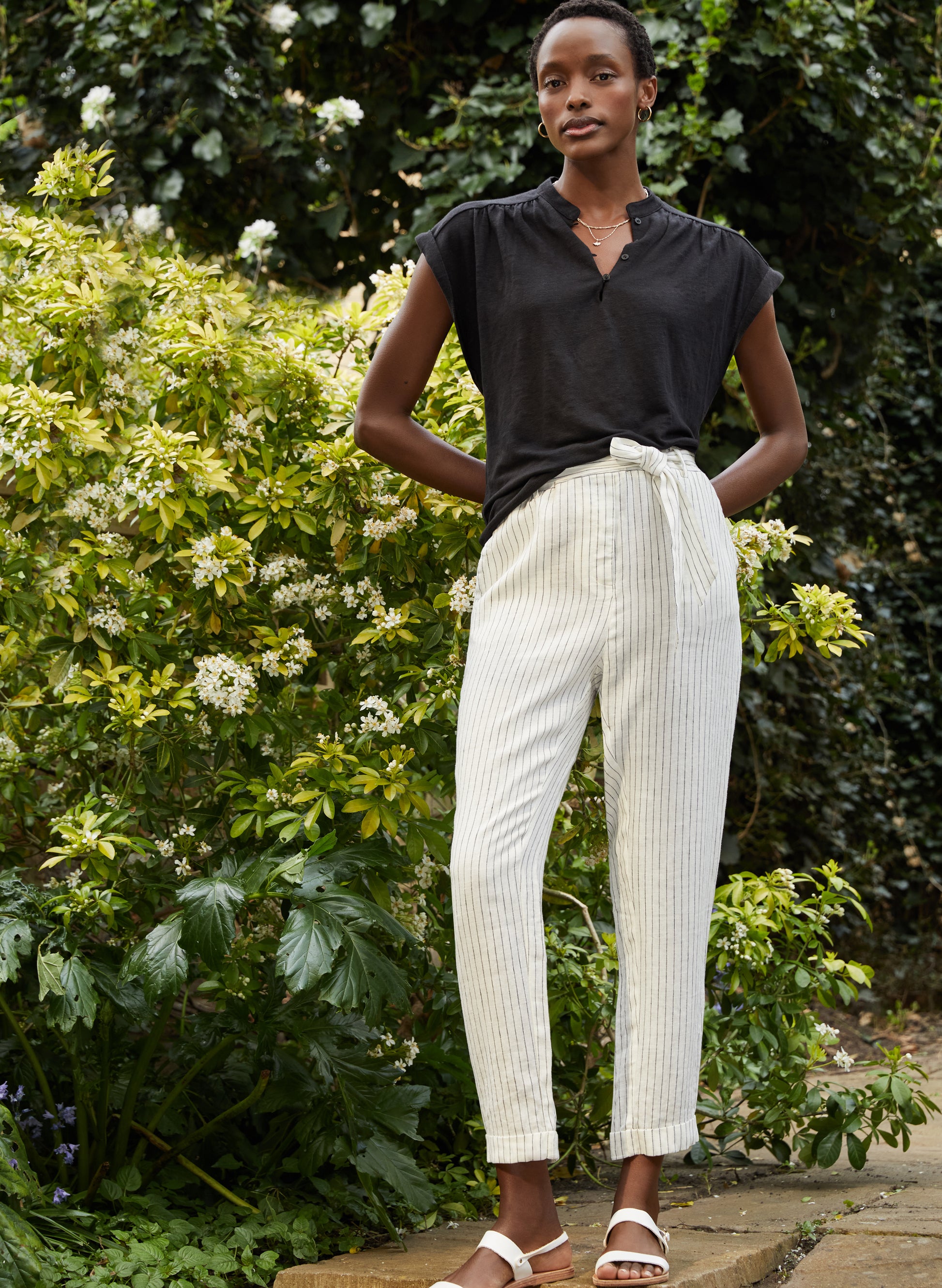 Tapered Linen Pants, Summer Linen Skirts and Pants