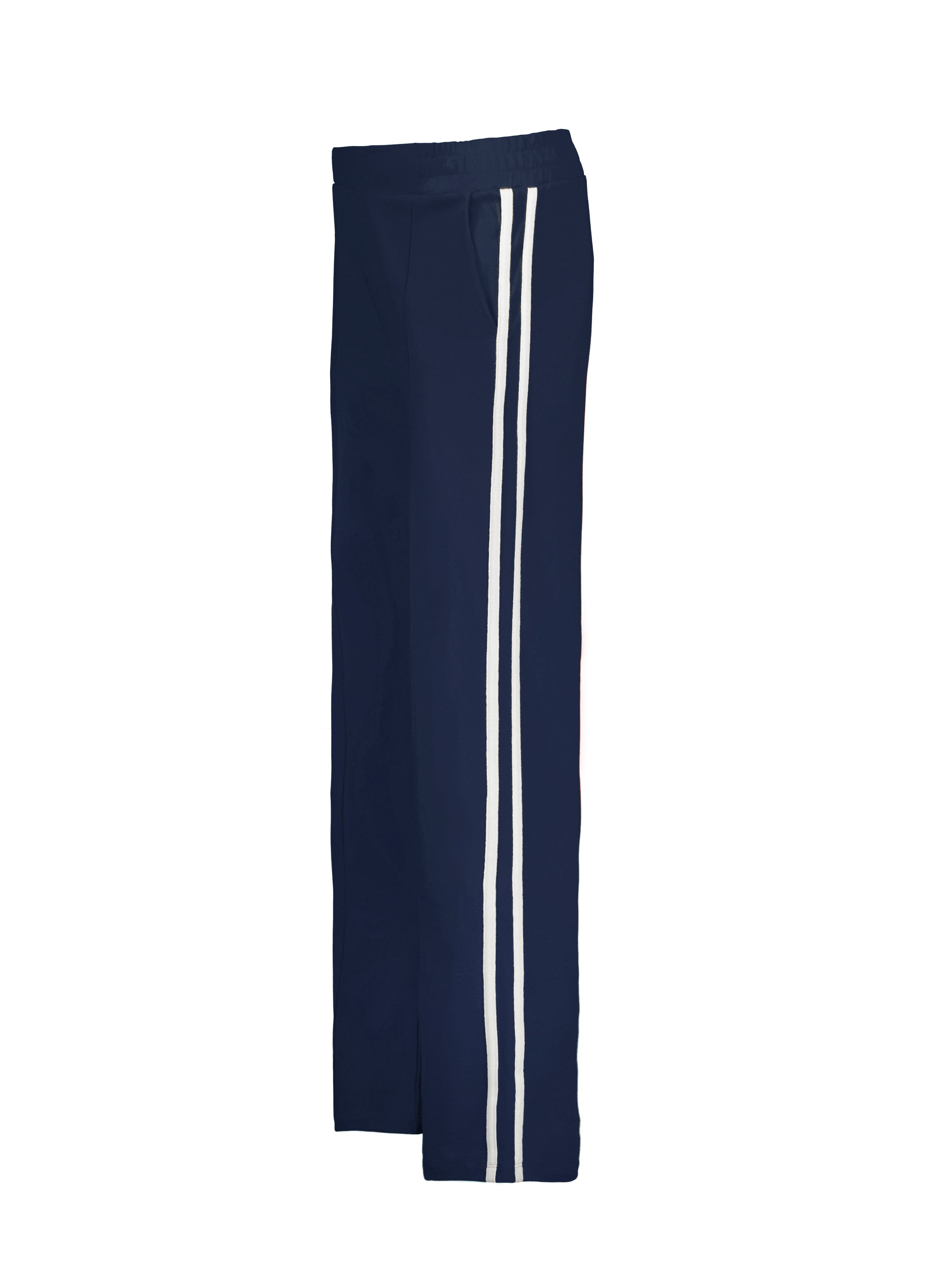 Tippi Side Stripe Trousers Classic Navy Soft White Baukjen