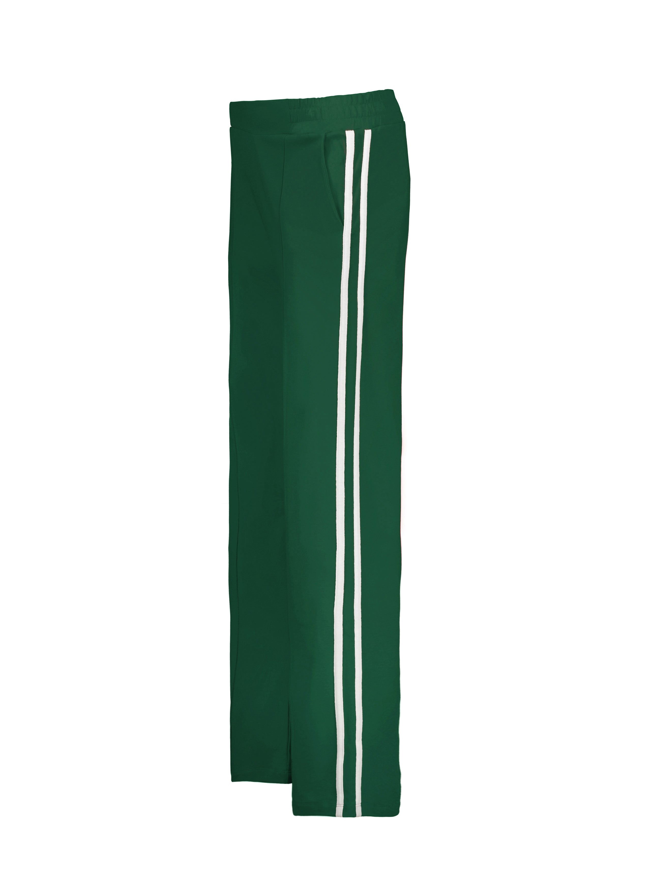 Tippi Side Stripe Trousers Pine Green Cream Baukjen