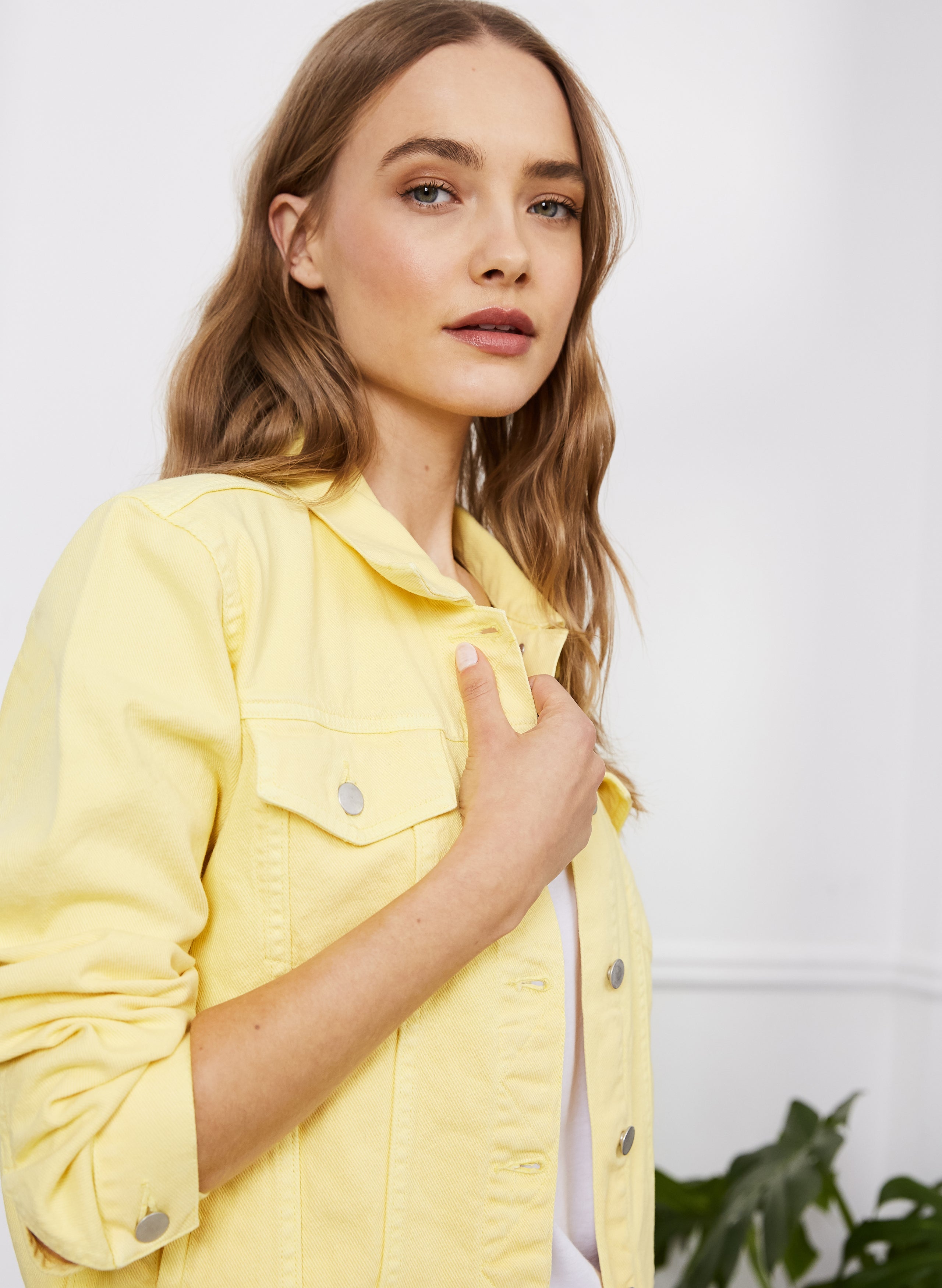 Light yellow hotsell denim jacket