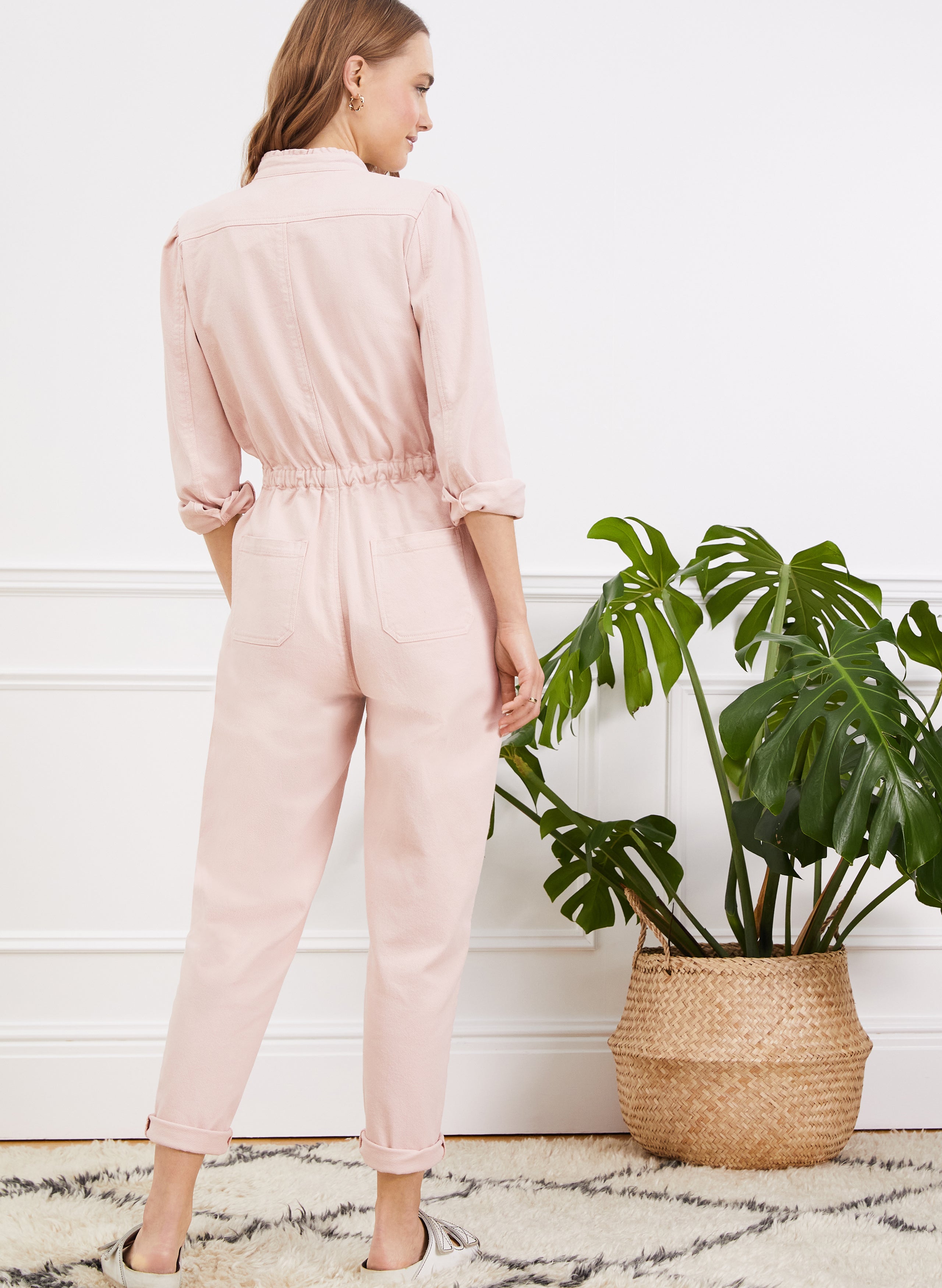 Sally Organic Jumpsuit Powder Pink Baukjen