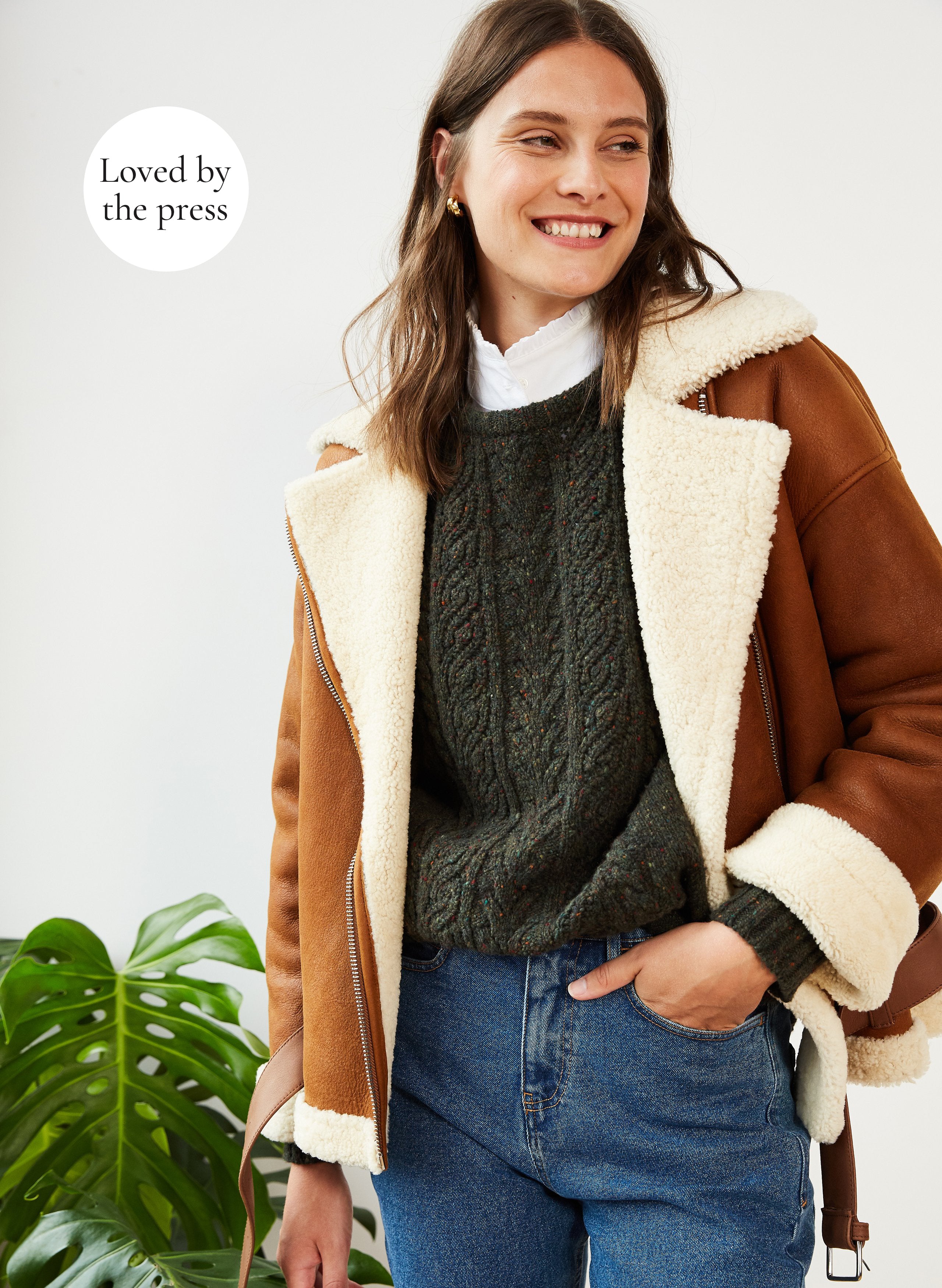 Carey Shearling Aviator Jacket – Baukjen