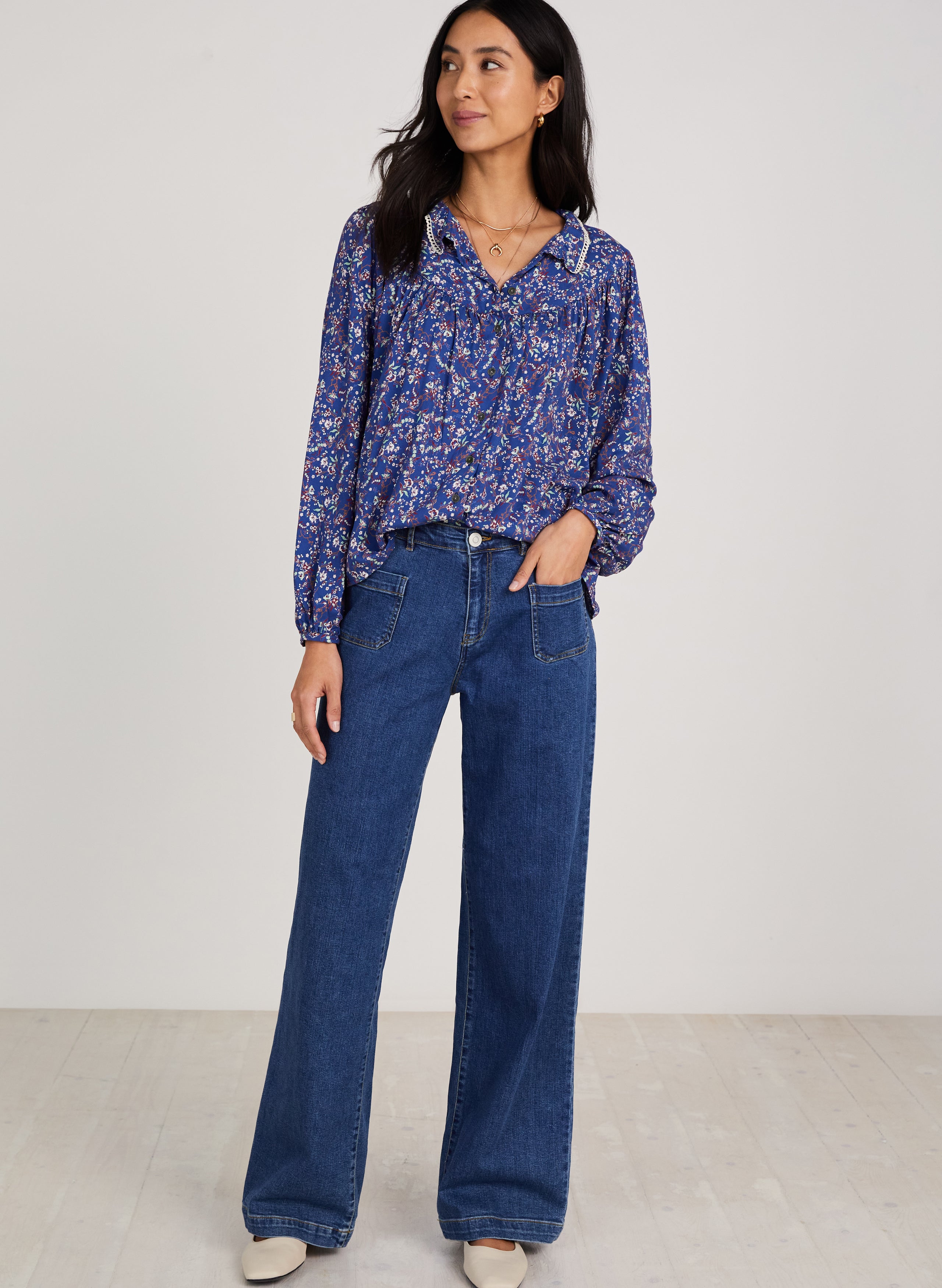 Cece Smock Blouse with Lenzing Ecovero