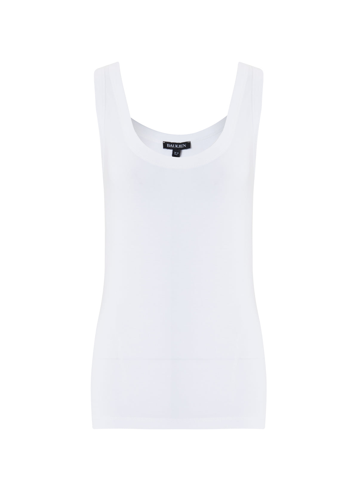 Brenna Scoop Neck Vest - Pure White | Baukjen