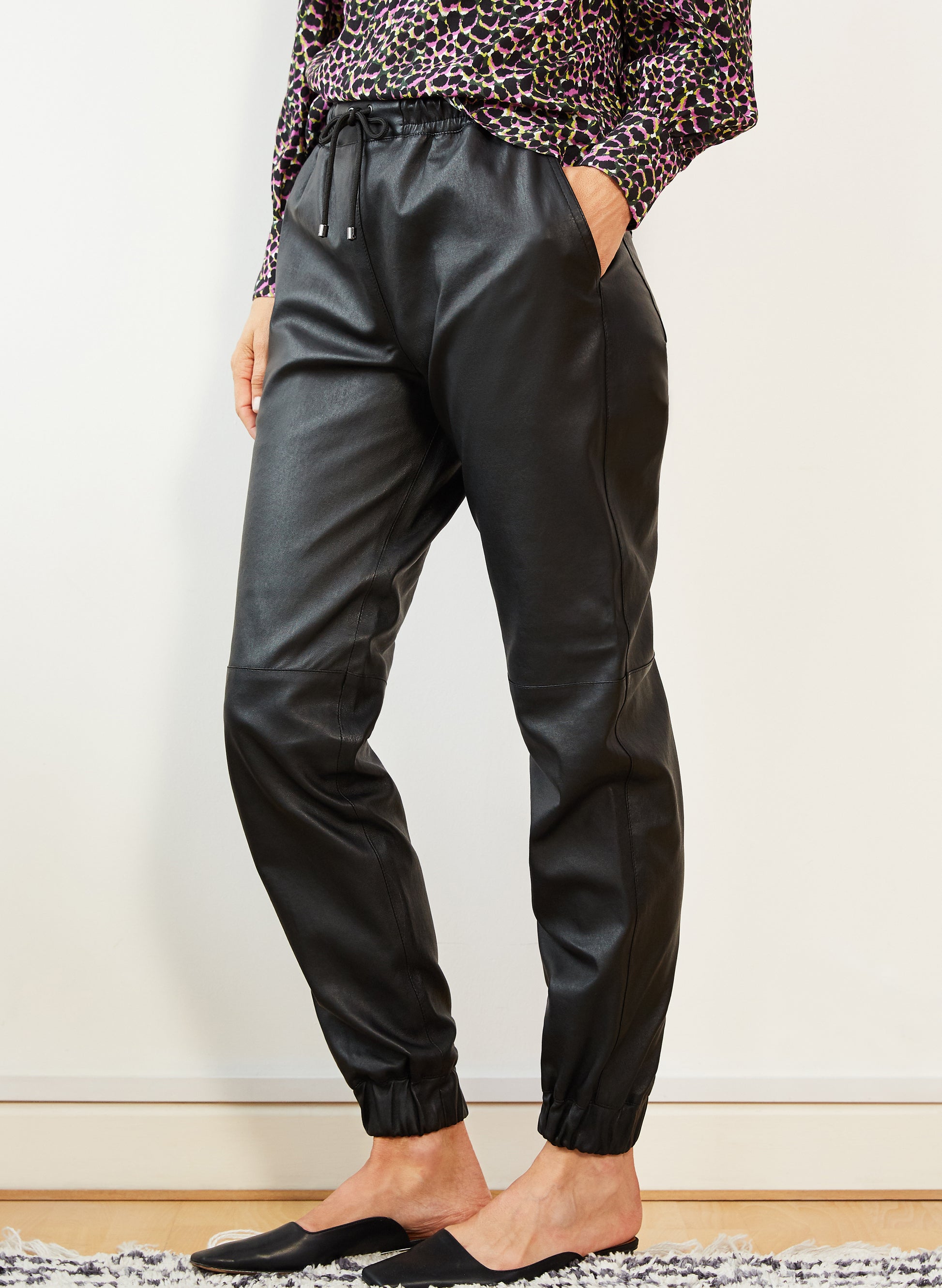 Calia Ath Leather Jogger Pants Faux Leather Black Large in 2023