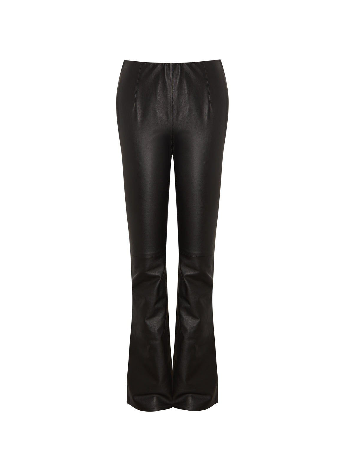 Black Leather Flared Trousers  Zerbe  motelrockscom