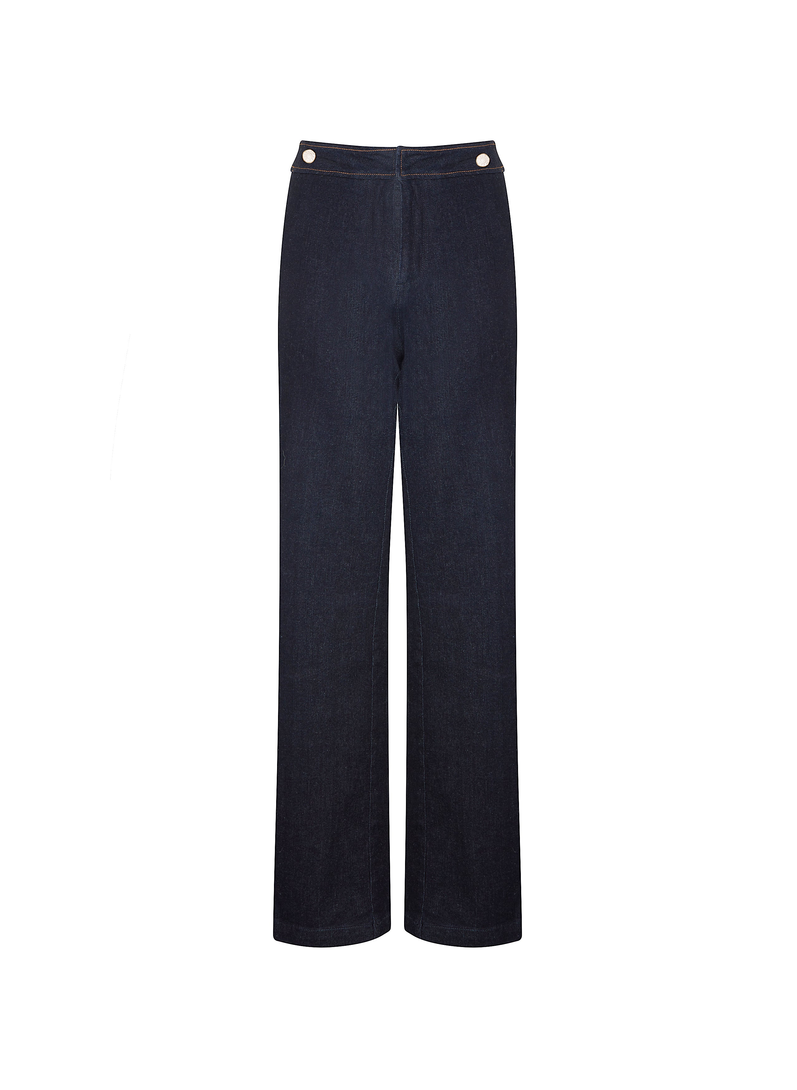 Margot Organic Cotton Wide Leg Jeans - Dark Denim | Baukjen